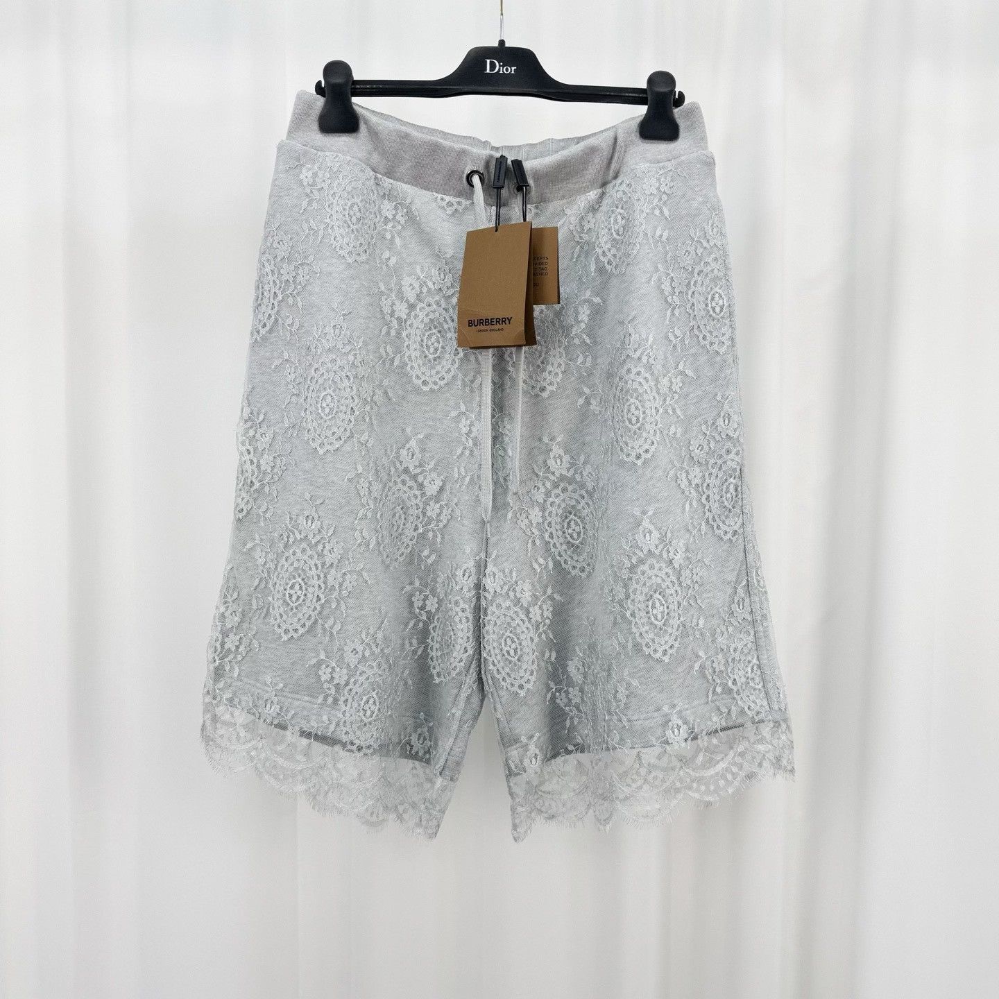 Burberry Burberry Runway Gray Lace Mesh Shorts Size 28" / US 6 / IT 42 - 1 Thumbnail