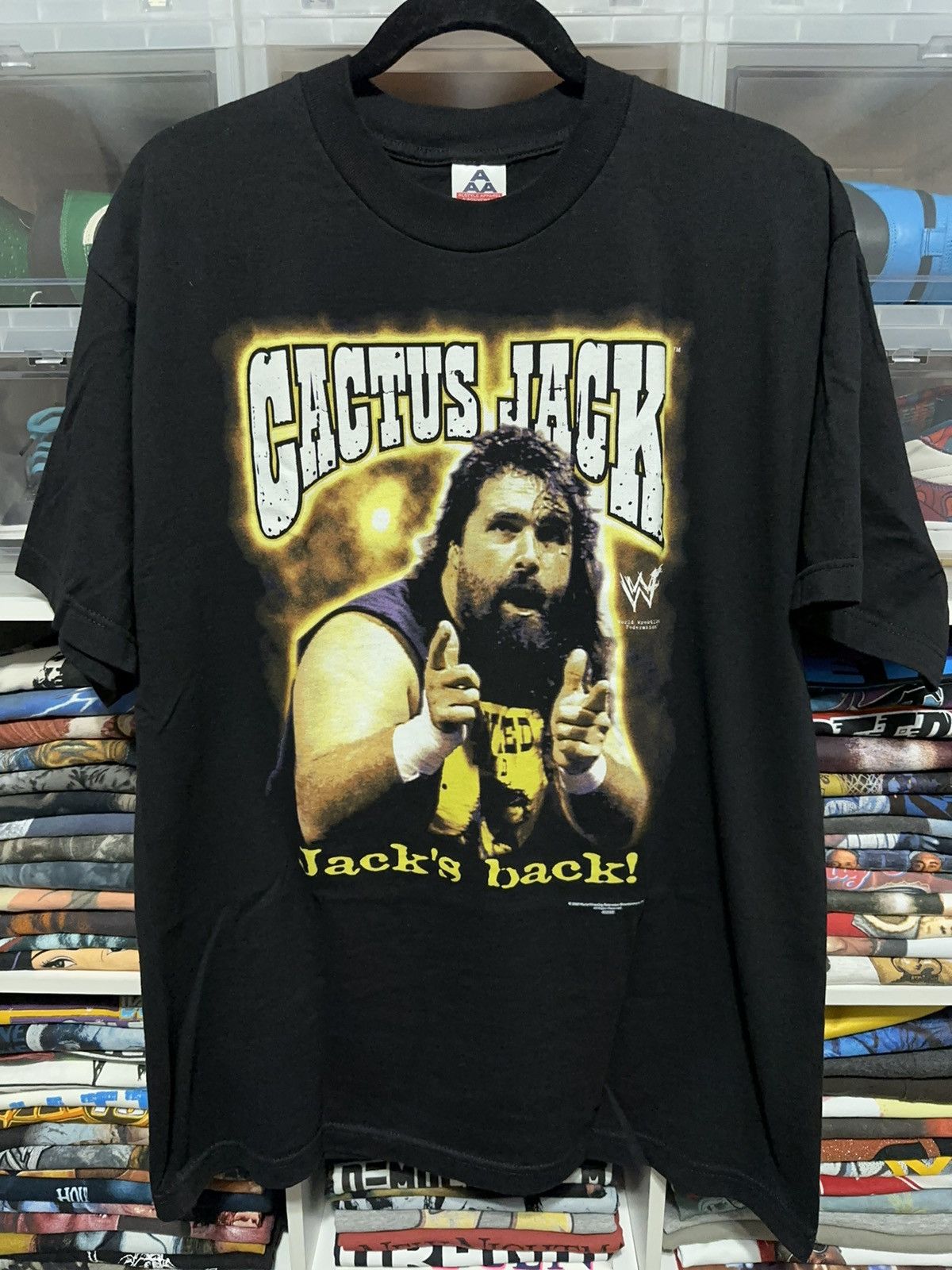 Vintage Vintage 90s WWF Cactus Jack Graphic Wrestling Tee Large | Grailed