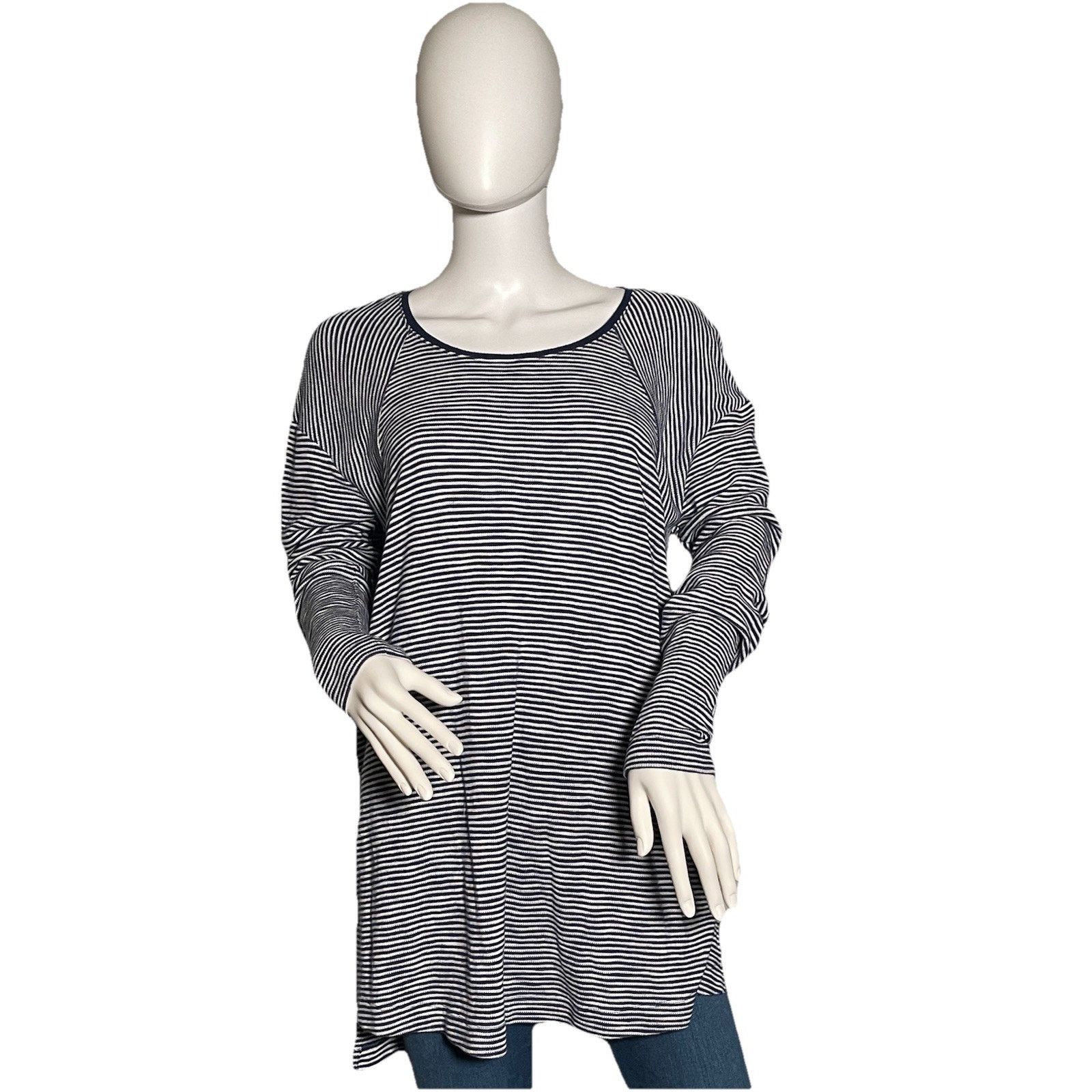 J. Jill J JILL Long Sleeve Striped Pullover Top Blue Women’s Medium Size M / US 6-8 / IT 42-44 - 1 Thumbnail