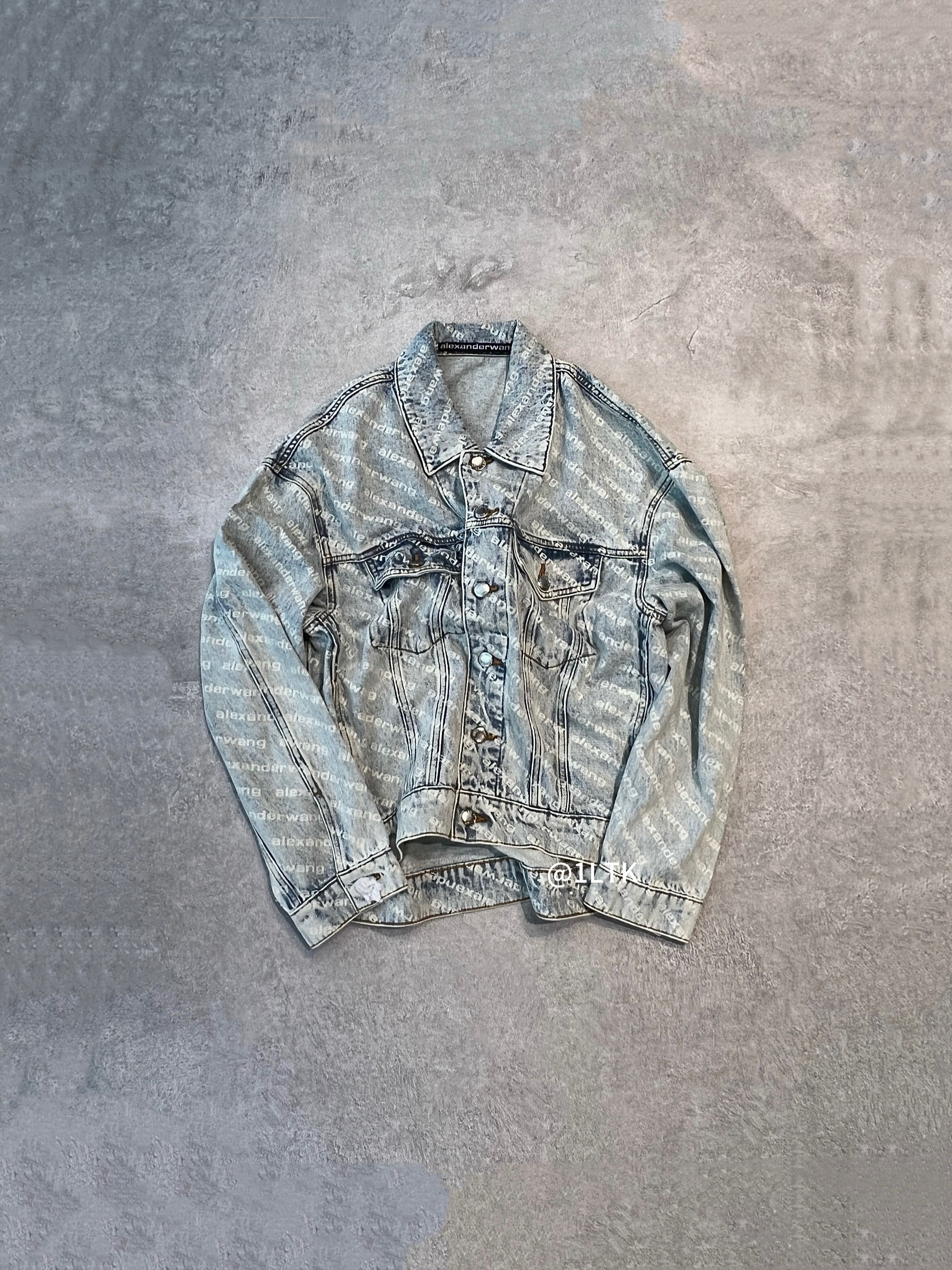 Alexander Wang Alexander King denim jacket （ covered in logos) Size US S / EU 44-46 / 1 - 3 Thumbnail
