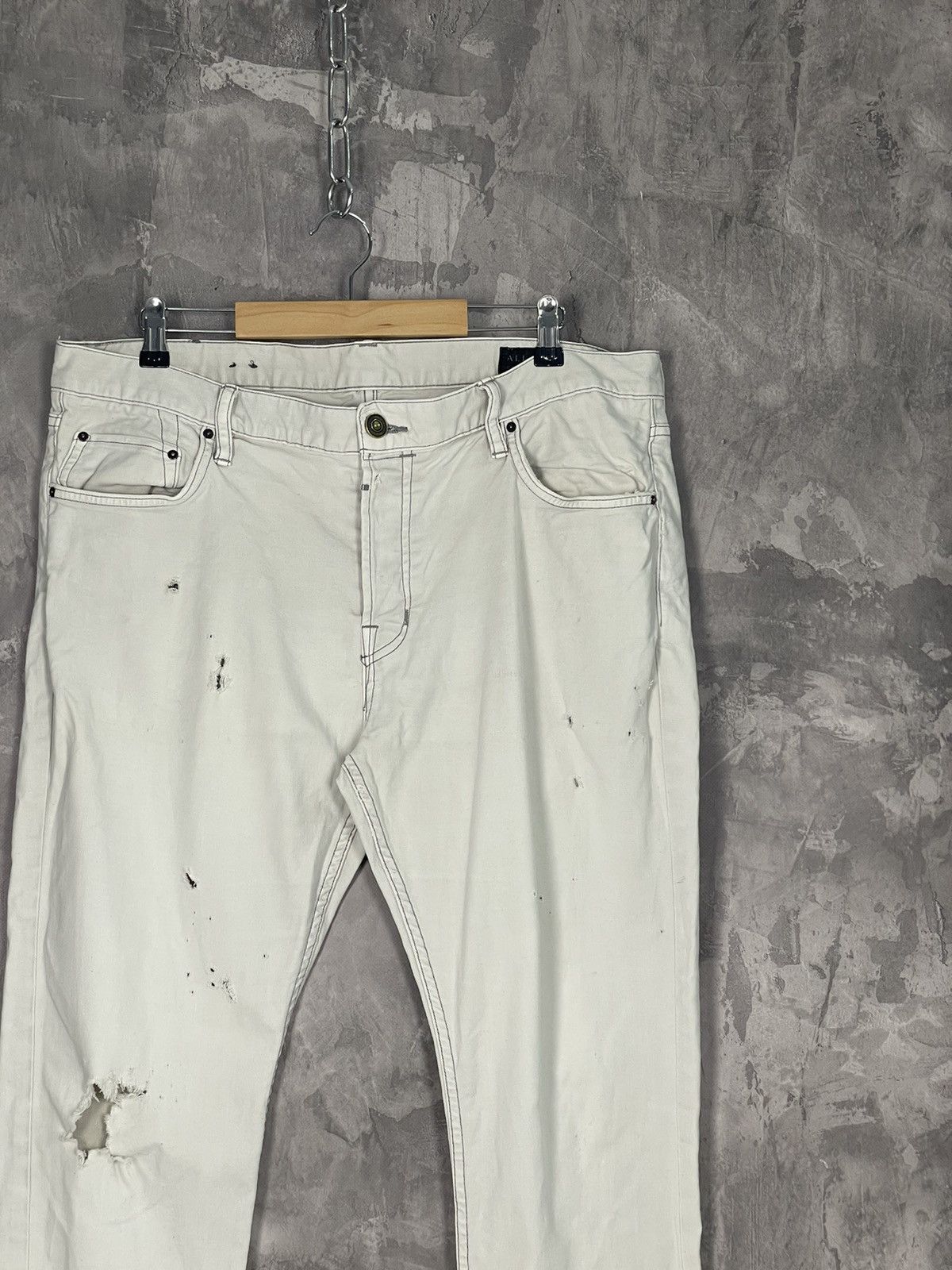 Allsaints All Saints Cigarette Danaged Distressed Knee Denim Pants Size US 36 / EU 52 - 5 Thumbnail