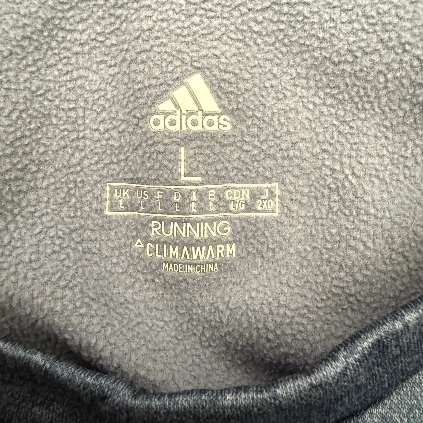 Adidas Adidas Running Sweatshirt Mens Large Climawarm 3-Stripes Crew Neck Pullover Blue Polyester Fleece Athletic Shirt Size US L / EU 52-54 / 3 - 2 Thumbnail