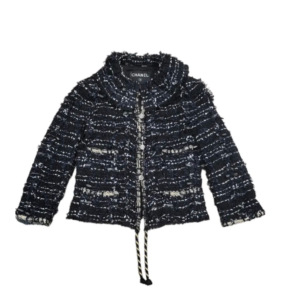 Chanel Chanel SS06 Fantasy Tweed Black Rope Trim Jacket Sz.38 Size S / US 4 / IT 40 - 1 Thumbnail