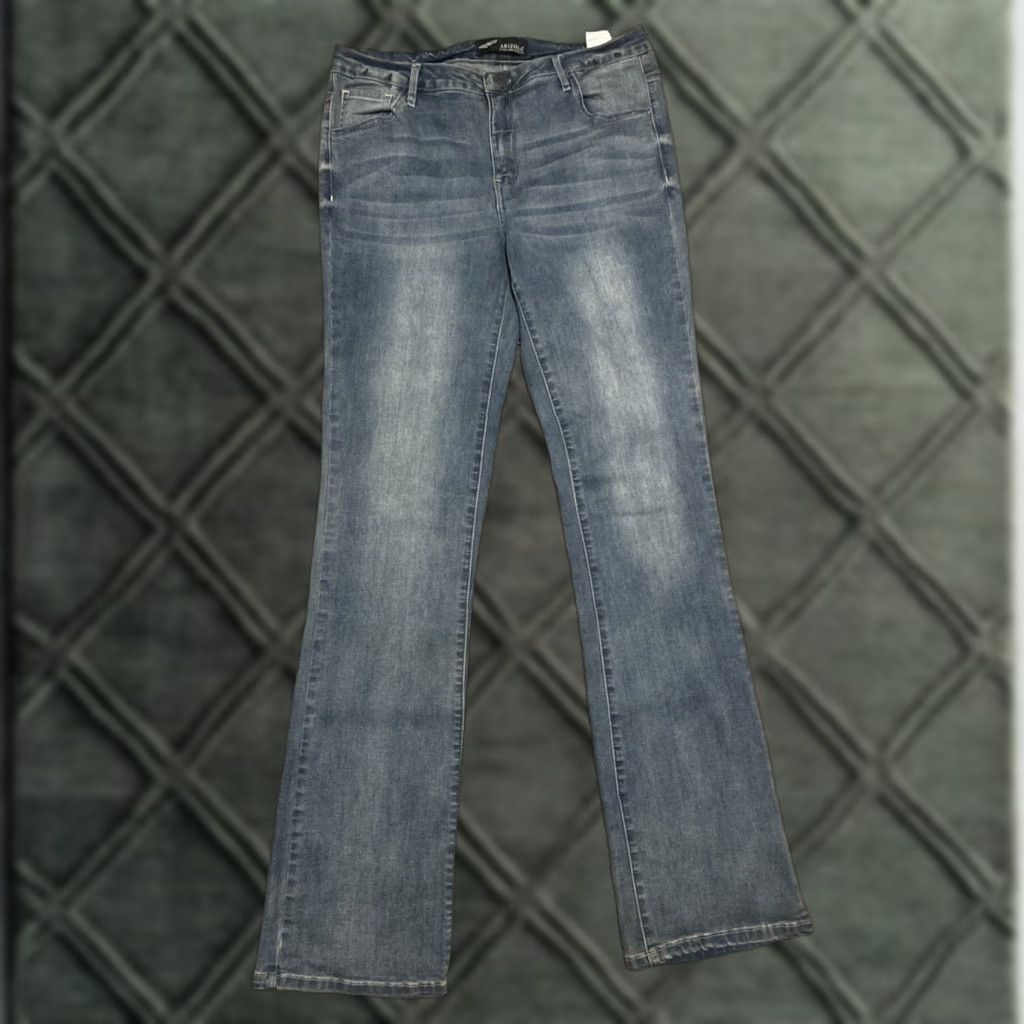 Vintage VINTAGE Arizona jeans Sz 16L 32x34.5 Straight leg blue denim stretch EUC Size 38" / US 16 / IT 52 - 1 Thumbnail