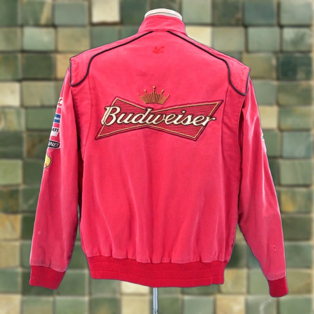 Vintage VINTAGE Mens Budweiser NASCAR Racing Jacket Shirt M Red 1990s 90s Cotton Chase Mens Size US M / EU 48-50 / 2 - 1 Thumbnail