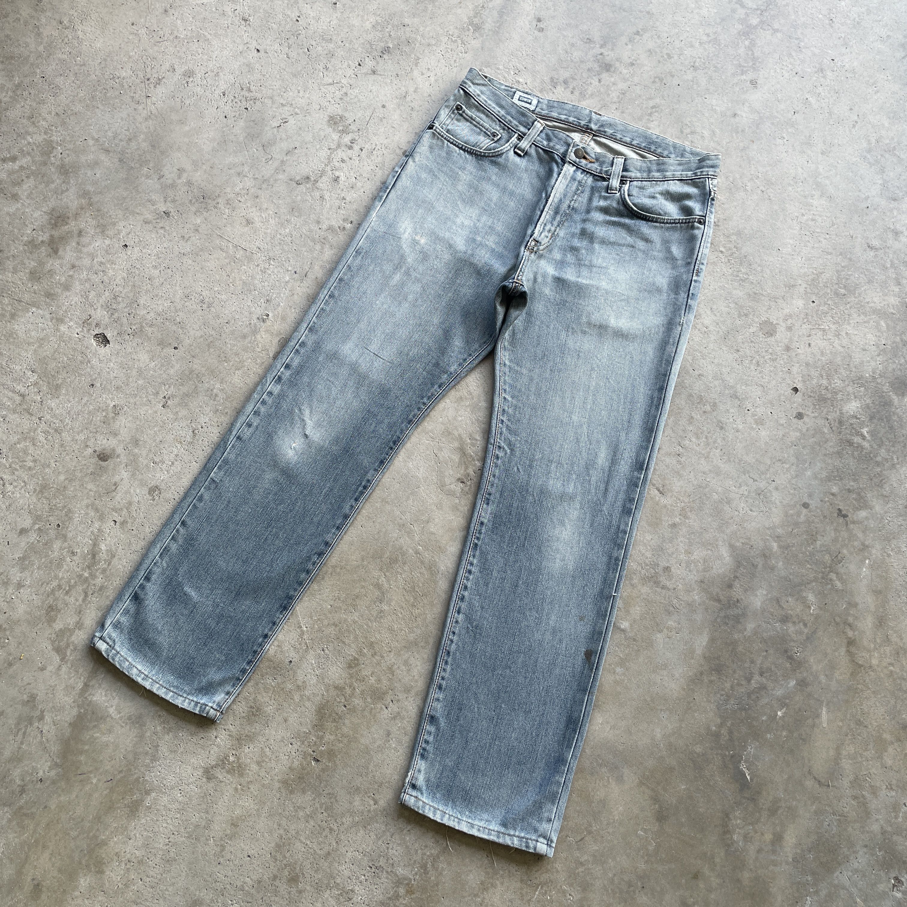 Edwin W33x30 Vintage Edwin 403 Denim Faded Japan Jeans Pants Size US 33 - 1 Thumbnail