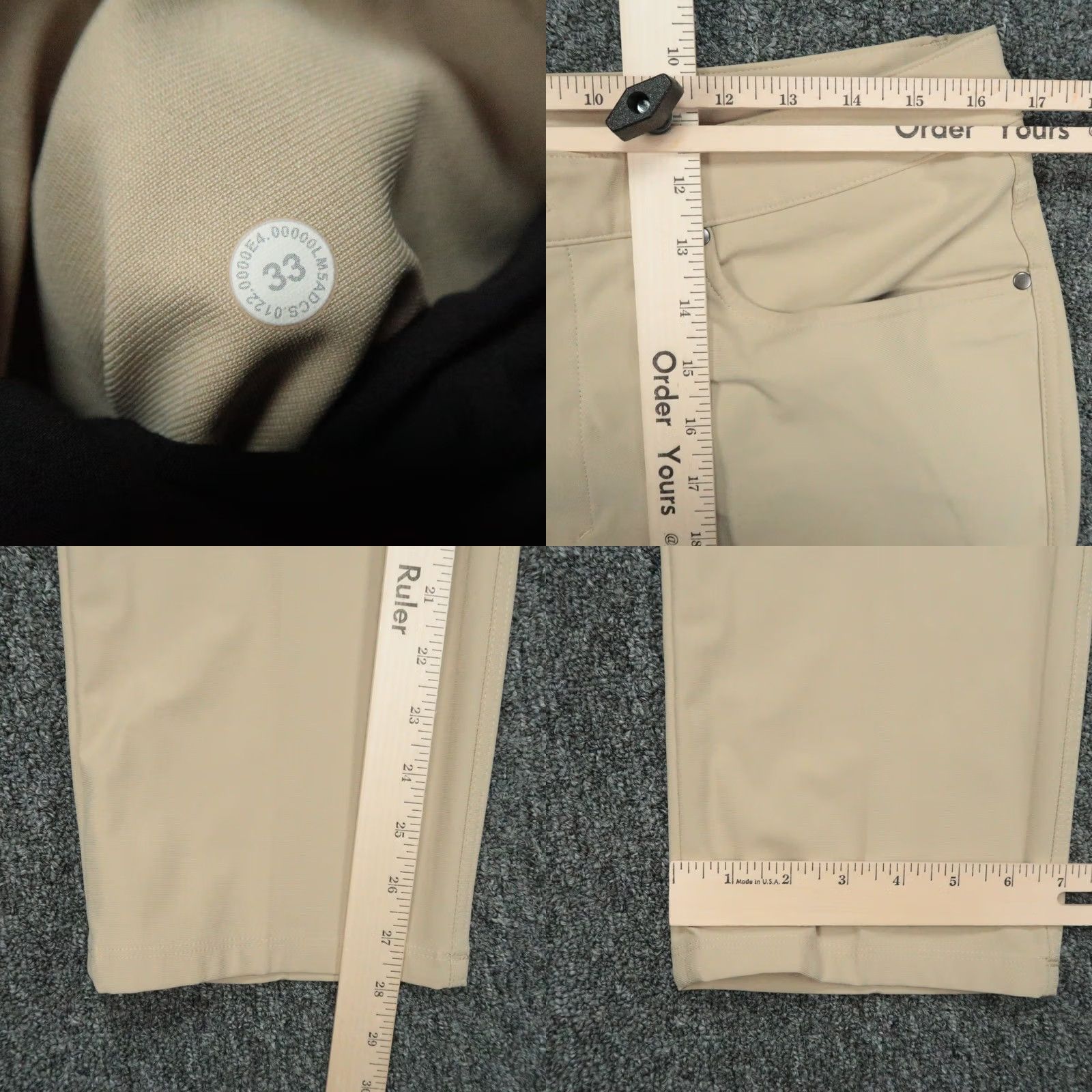 Lululemon lululemon Pants Mens 33x28 Khaki Tan Classic Warpsteme 5 Pocket Trouser Shirt? Size US 33 - 8 Thumbnail