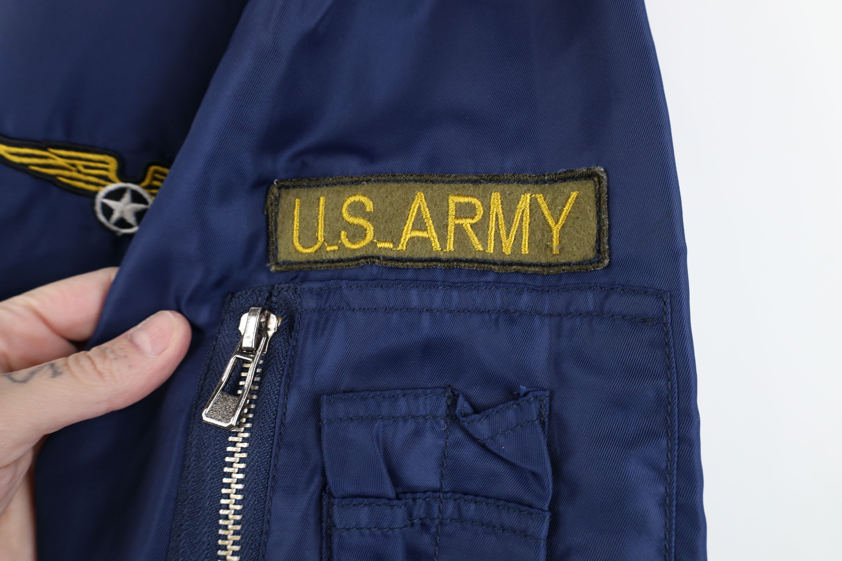 Vintage Vintage 90s Streetwear Military Style Flight Bomber Jacket Size US L / EU 52-54 / 3 - 5 Thumbnail