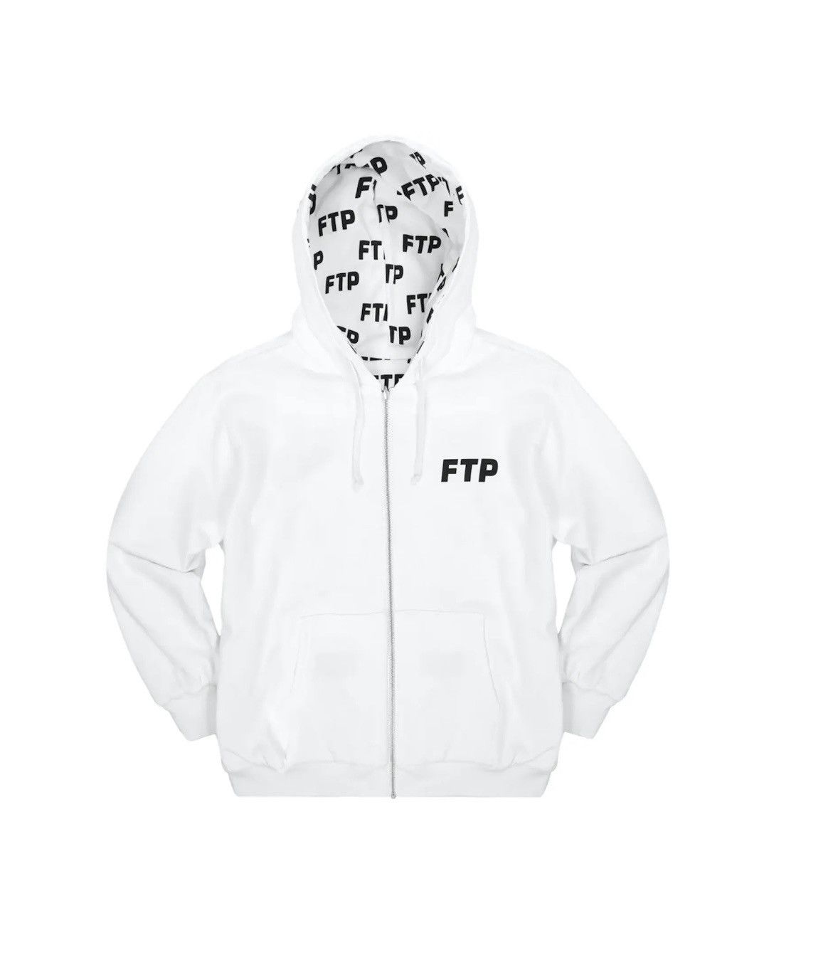 FTP REVERSIBLE LOGO HOODIE WHITE