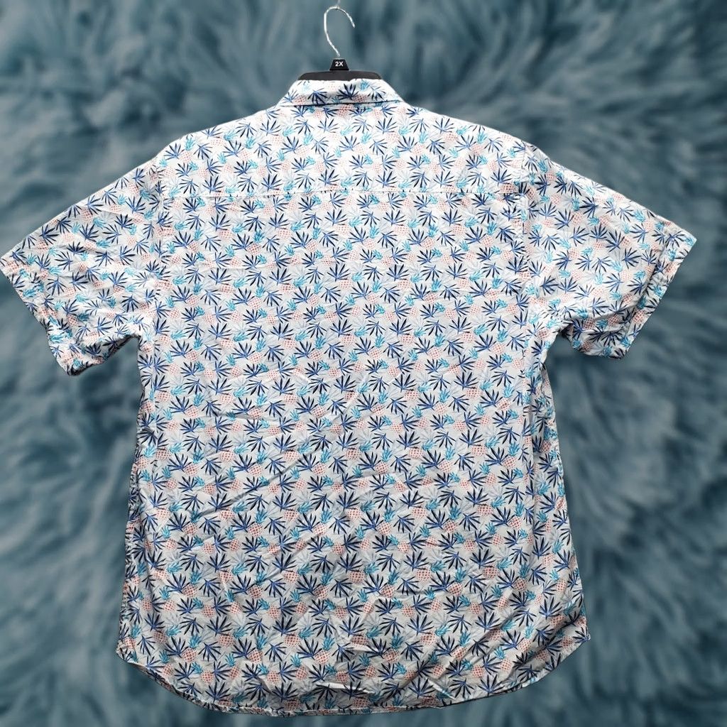Vintage Michael Brandon Golf Shirt Mens XL Pineapple Print Button Up Collar Streetwear Casual/Outdoor Size US XL / EU 56 / 4 - 1 Thumbnail