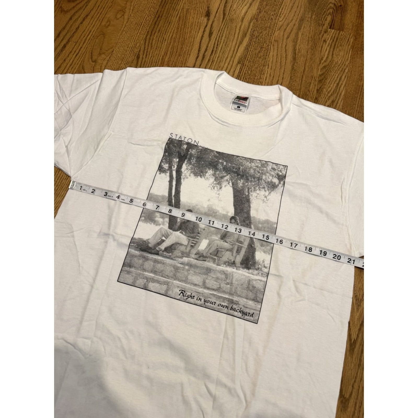 Fruit Of The Loom VINTAGE Fruit of the Loom T-Shirt Shirt 90s NYC White L Men Short Sleeve Crew Neck Staton Back Yard Size US L / EU 52-54 / 3 - 4 Thumbnail