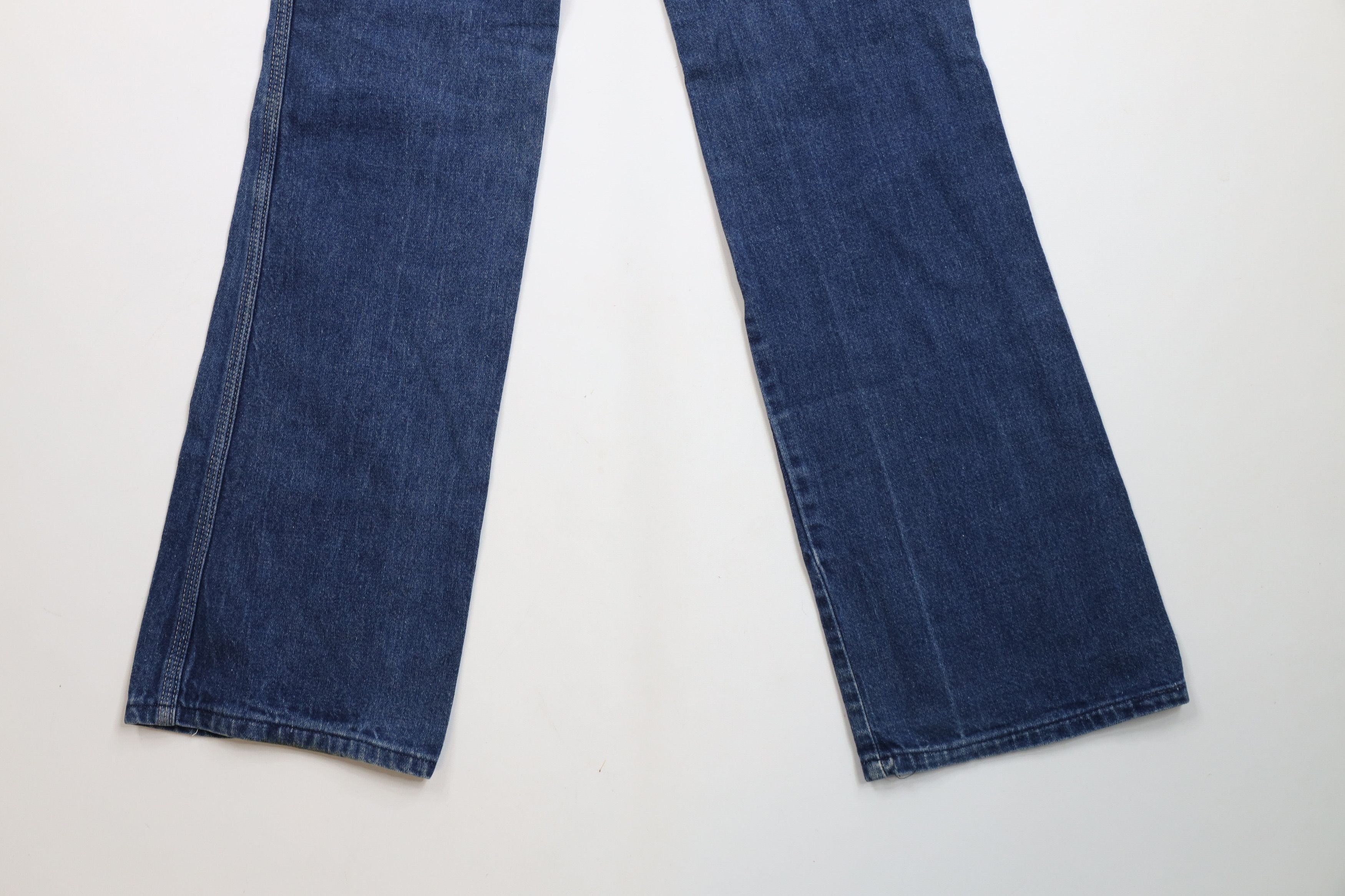 Vintage × Wrangler Vintage 70s Wrangler Flared Wide Leg Denim Jeans Blue USA Size 28" / US 6 / IT 42 - 14 Thumbnail