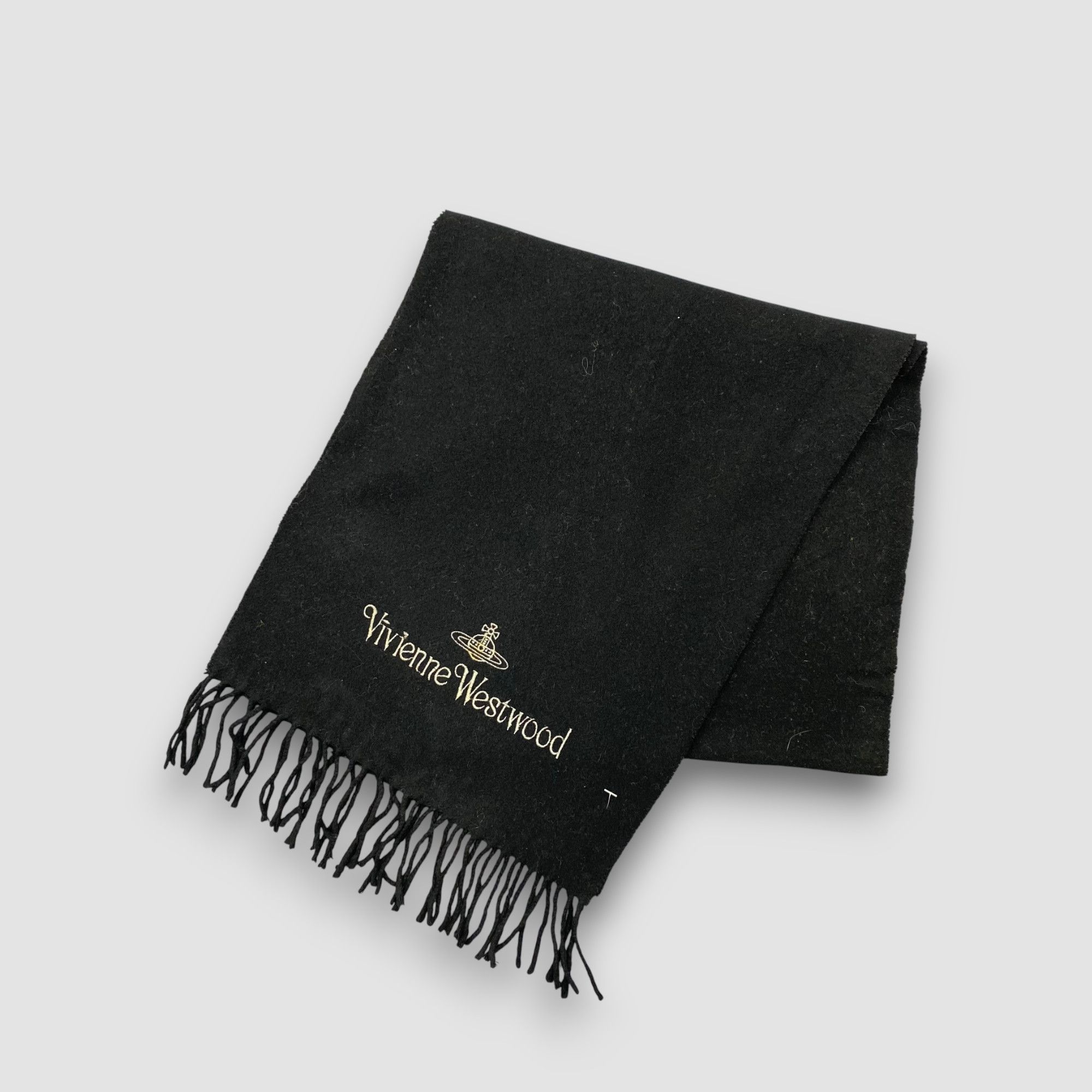 Japanese Brand Vintage Vivienne Westwood Scarf Orbs Muffler Wool Scarves Size ONE SIZE - 3 Thumbnail