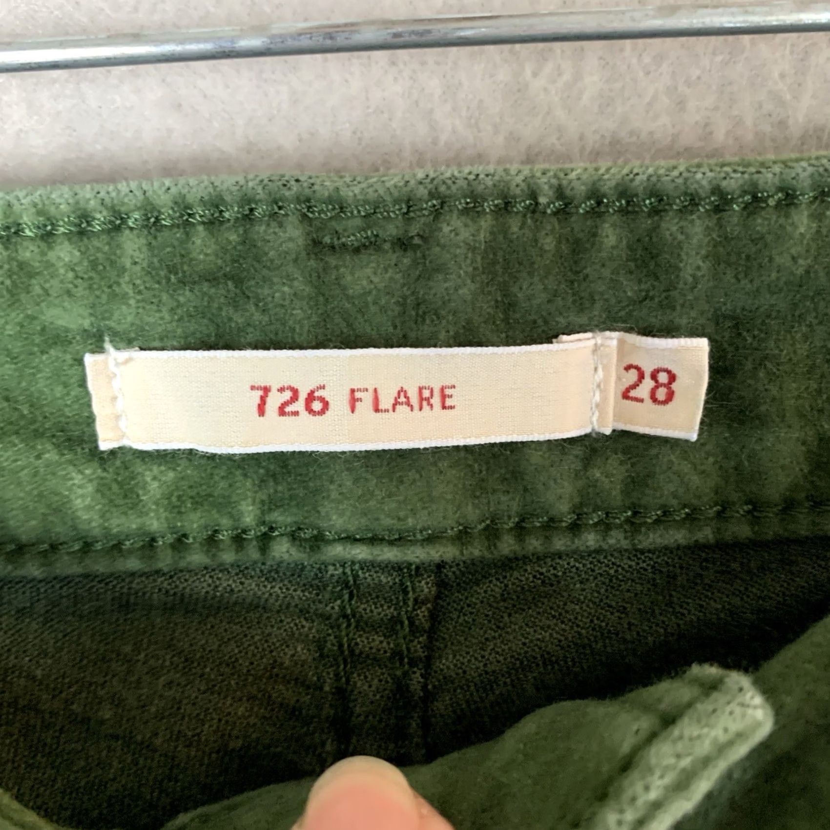 Levi's Levi's 726 Flare Velour Pants Women Size 28 Green Premium Y2K Preppy Vintage? Size 28" / US 6 / IT 42 - 3 Thumbnail