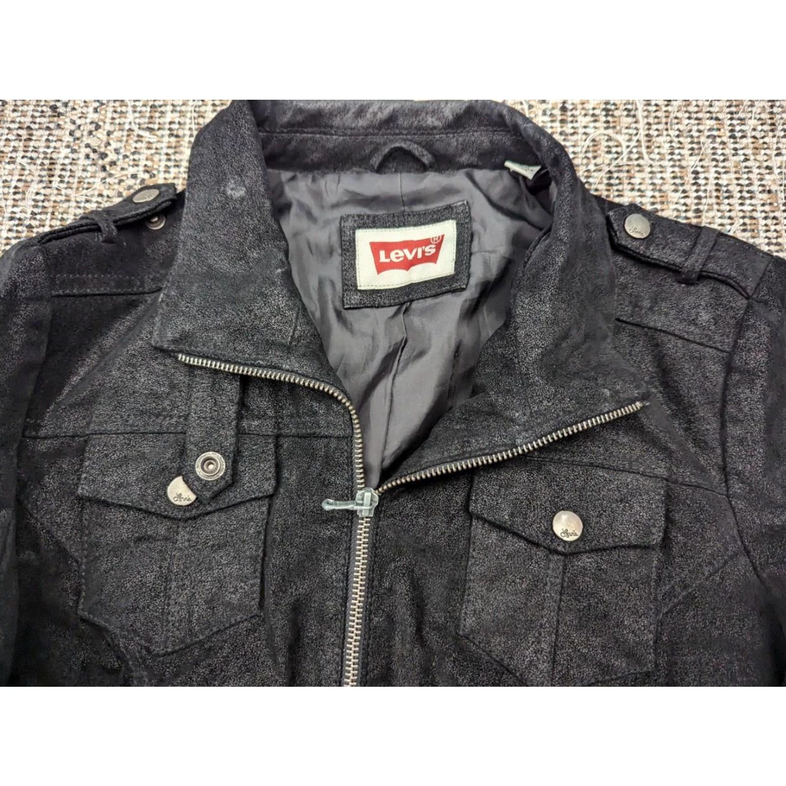 Levi's VINTAGE Levi's motorcycle jacket S Women Black Leather BIKER moto Y2K jacket Zip Mens Womens Girls Size S / US 4 / IT 40 - 3 Thumbnail