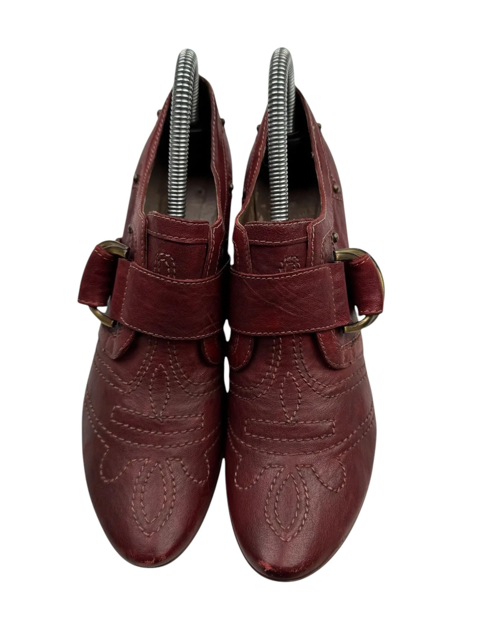 Vintage Vintage Leather Heels With Straps M10D15(E119)(V5) Size US 7 / IT 37 - 5 Thumbnail