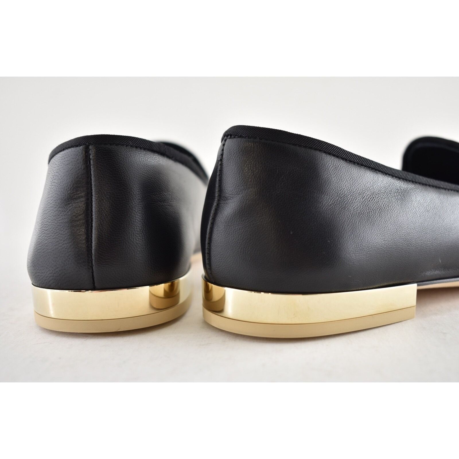 Chanel Chanel 23S Black Lambskin Grosgrain CC Logo Gold Heel Size US 7 / IT 37 - 16 Thumbnail