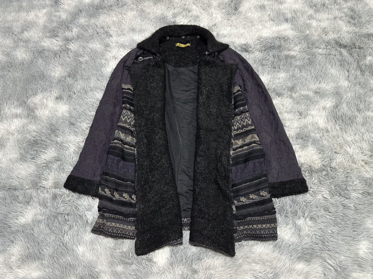 Japanese Brand 🔥Rare Archive M.&Kyoko Crafted Knit Asymmetric Cloaks Size US L / EU 52-54 / 3 - 4 Thumbnail