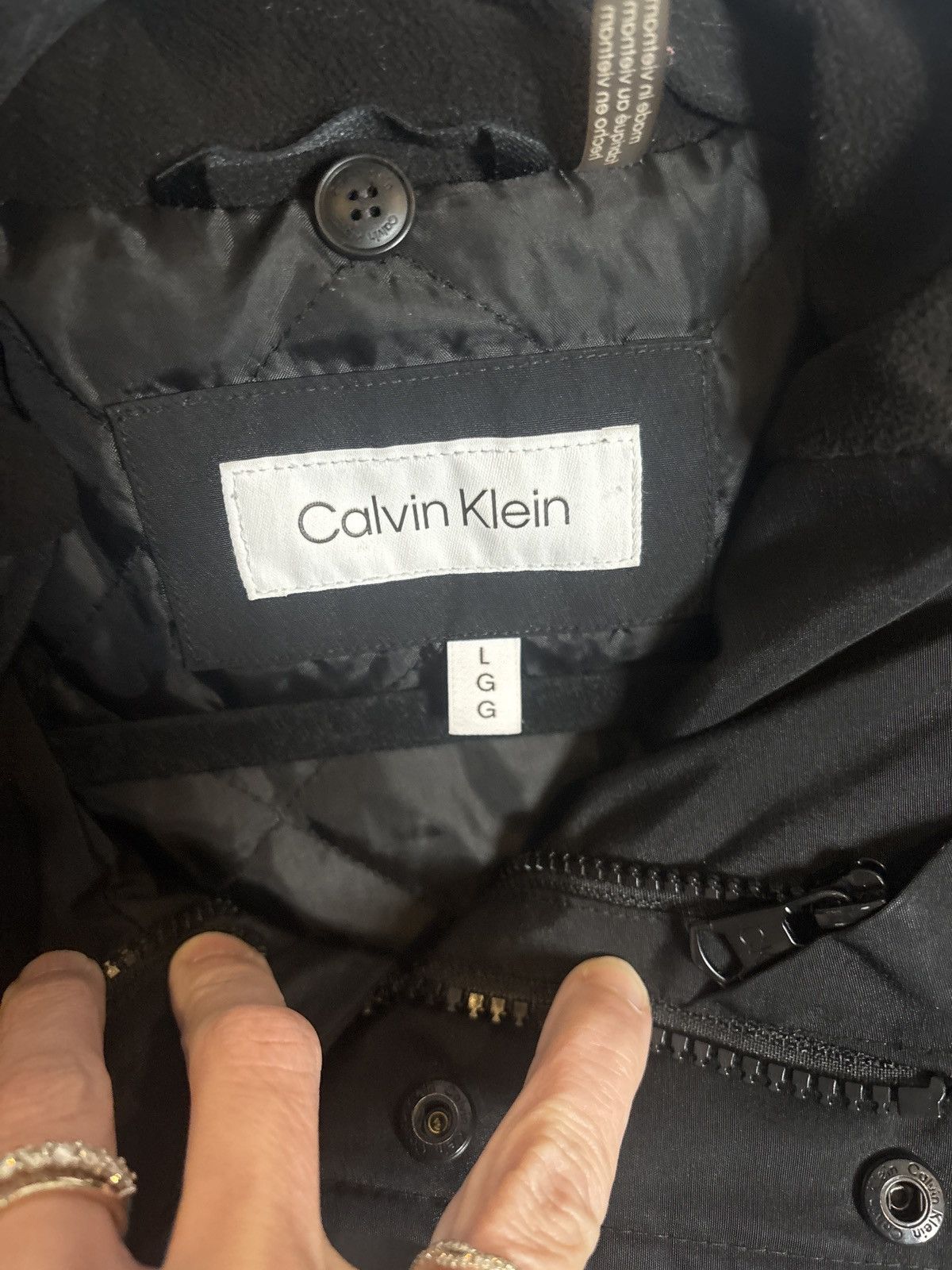 Calvin Klein Calvin Klein Black Quilted Winter Jacket – Size Large Size US L / EU 52-54 / 3 - 3 Thumbnail