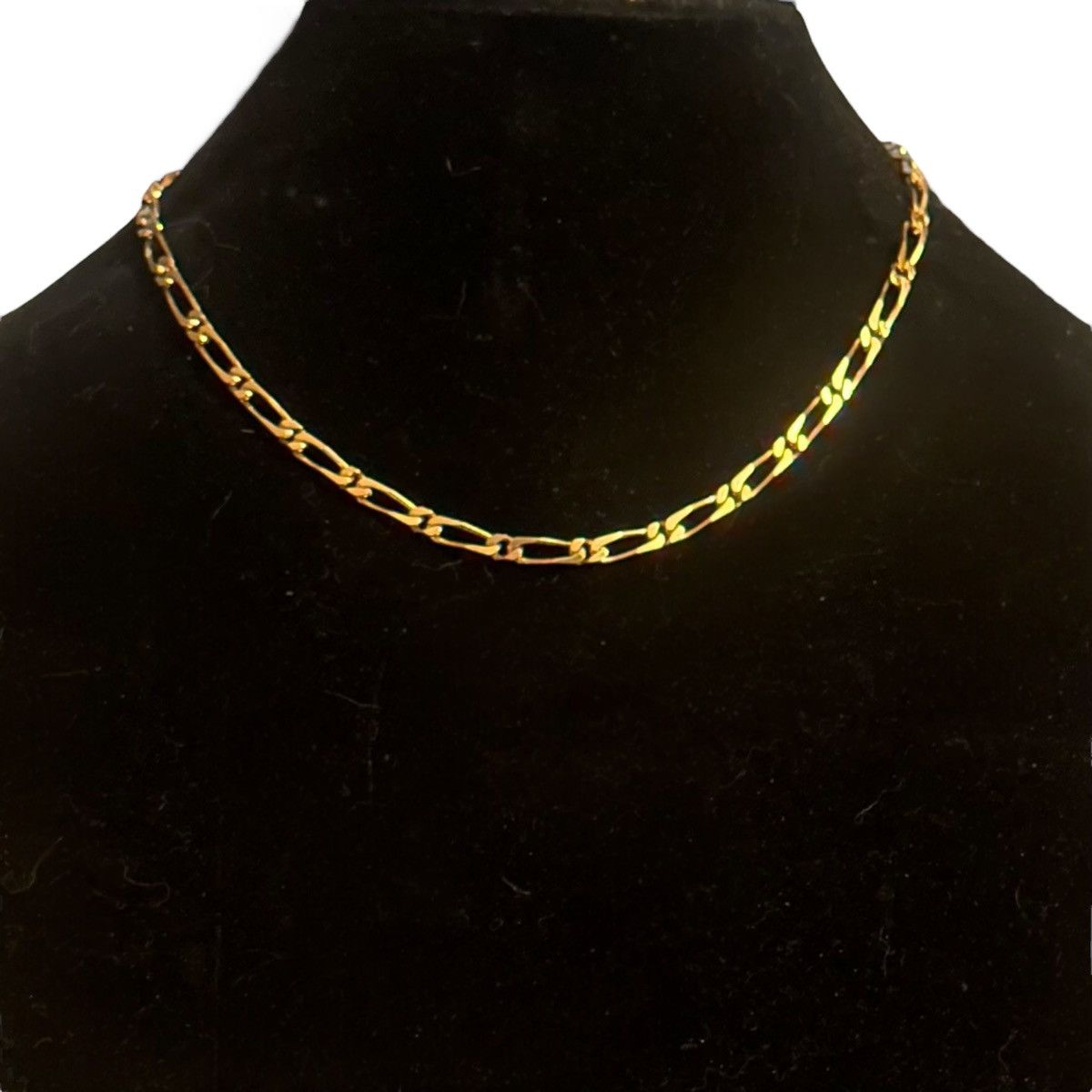 Vintage Vintage thick gold tone figaro chain necklace Size ONE SIZE - 1 Thumbnail