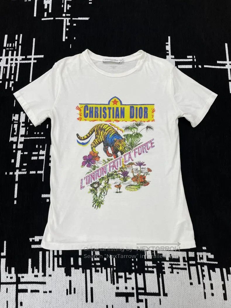 Dior Dior Zoo Tiger Series Letter T-shirt Size S / US 4 / IT 40 - 1 Thumbnail