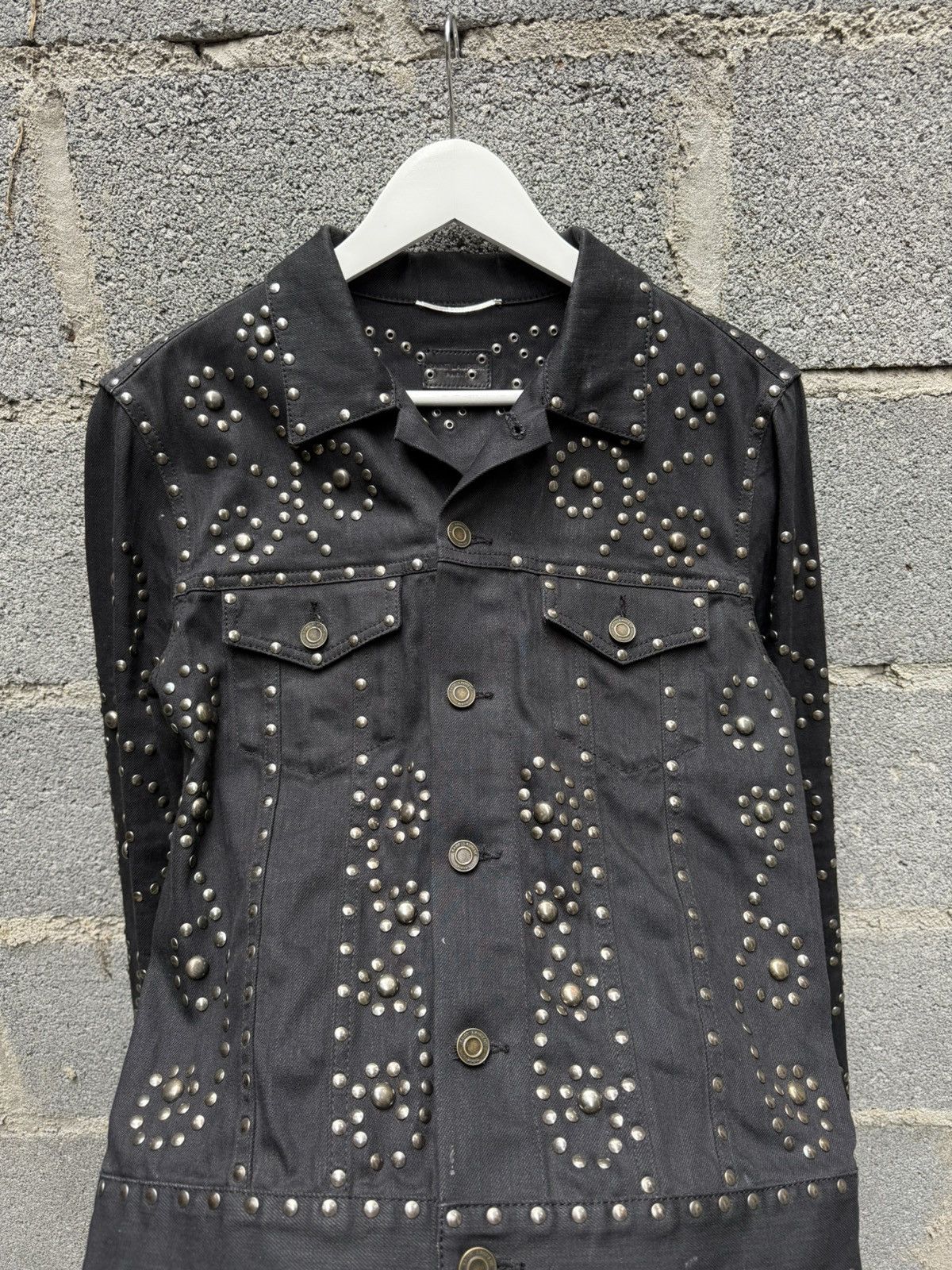 Saint Laurent Paris 1/1 Saint Laurent Runway Sample Studded Denim Jacket Size US M / EU 48-50 / 2 - 3 Thumbnail