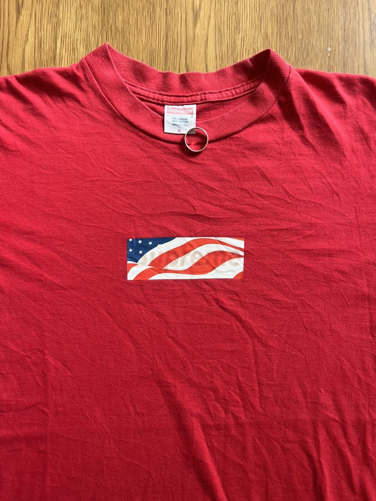 Supreme Vintage SUPREME USA Flag Box Logo 2002’s Tshirt Size US M / EU 48-50 / 2 - 5 Thumbnail