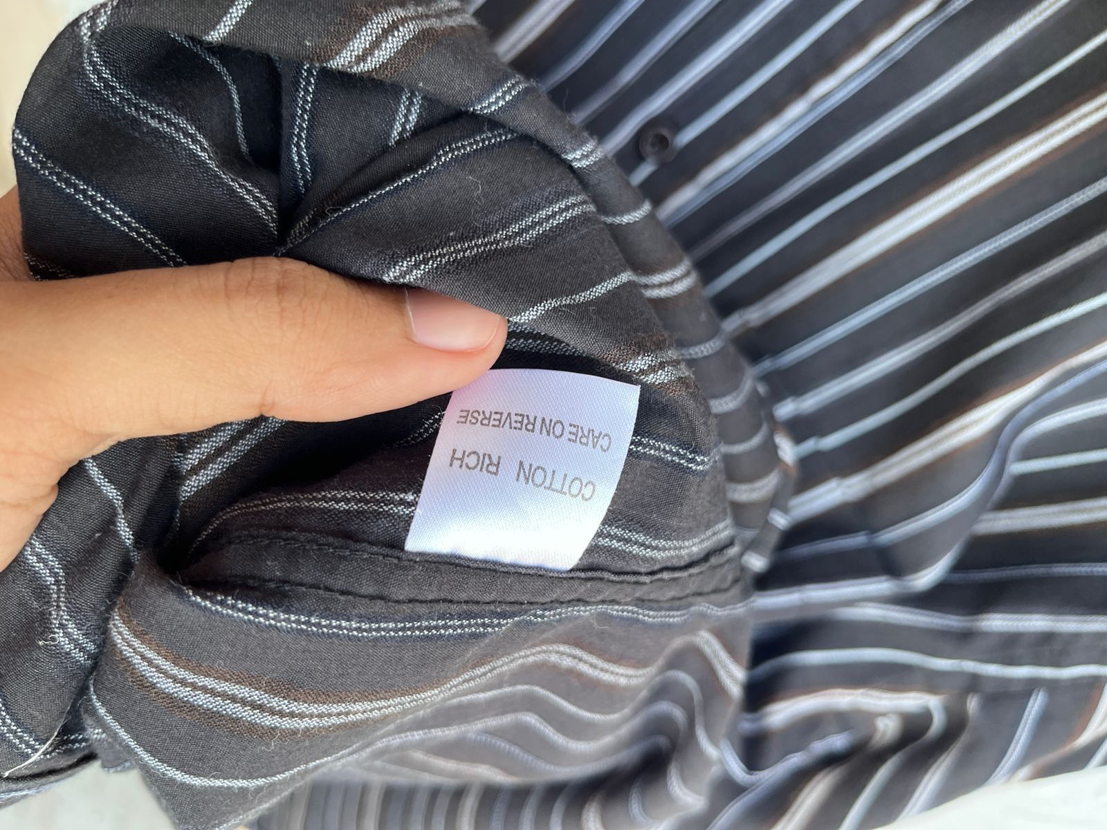 Balmain Balmain Paris Vertical Striped Button Down Shirt Navy Blue Size US S / EU 44-46 / 1 - 5 Thumbnail