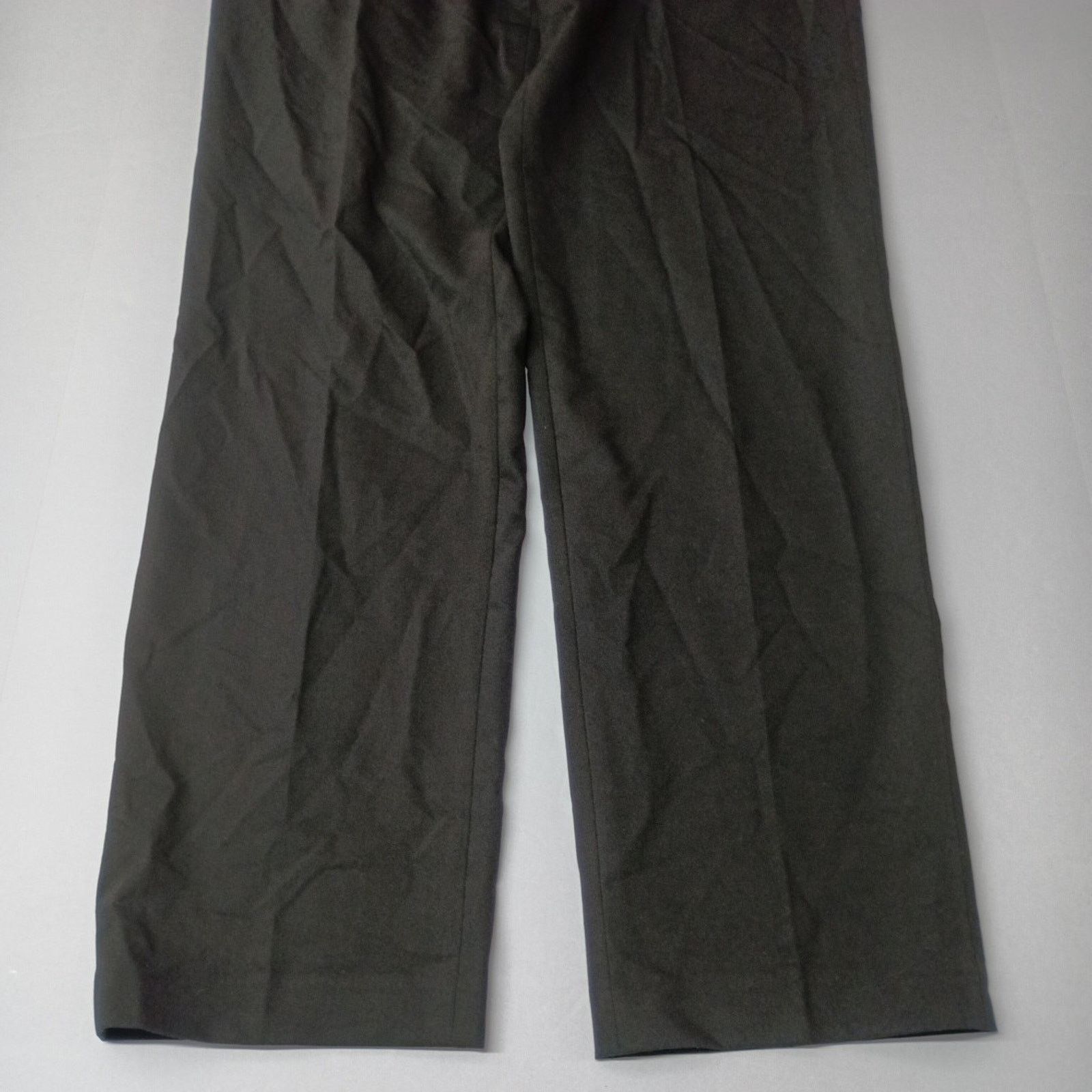 Van Heusen Van Heusen Dress Pants Men's 33x32 Black Flat Front Slacks Size US 33 - 3 Thumbnail