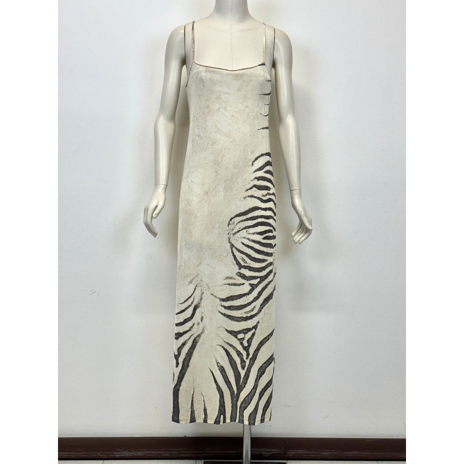 Roberto Cavalli 1999 Roberto Cavalli zebra sheer maxi dress Size M / US 6-8 / IT 42-44 - 1 Thumbnail