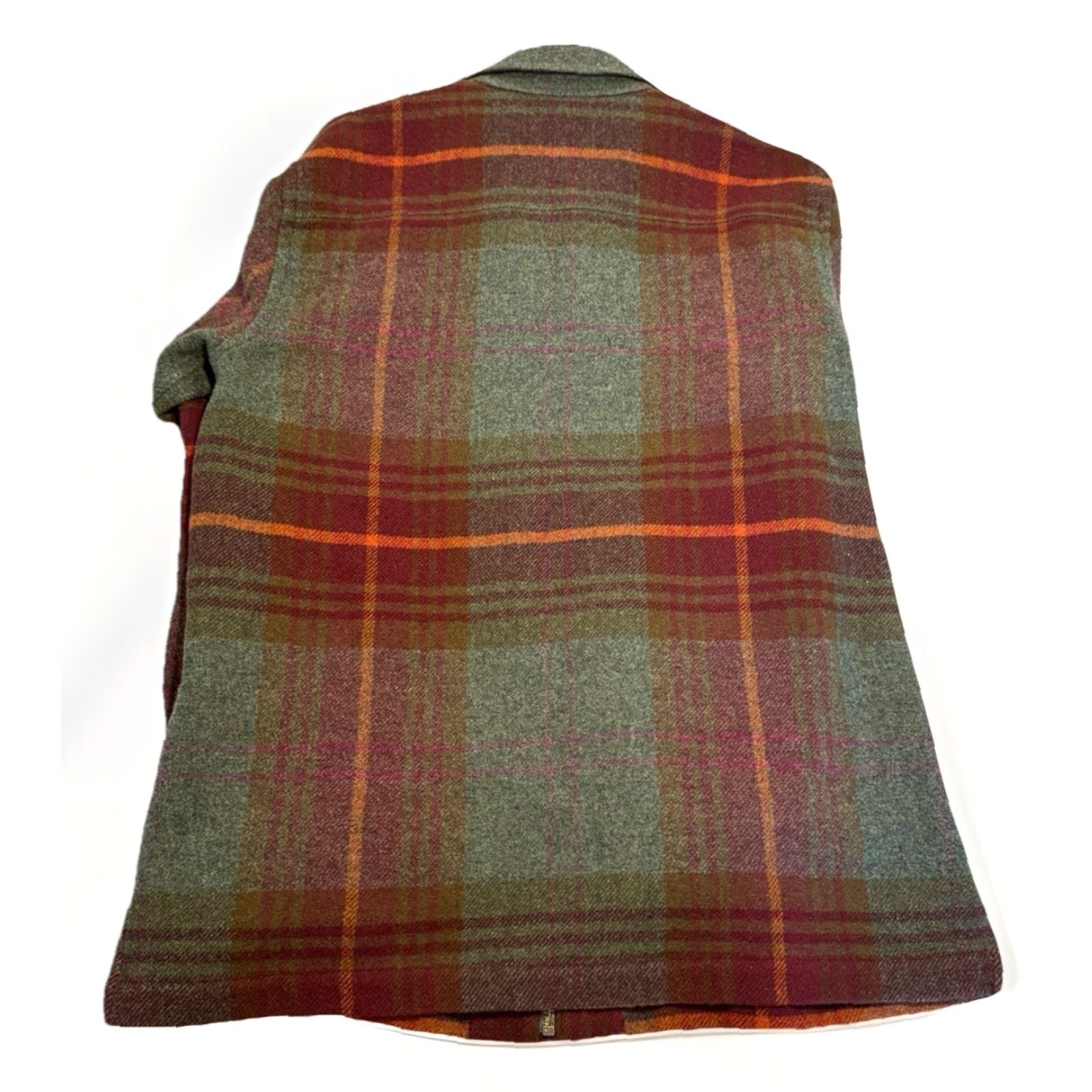 Ralph Lauren VINTAGE Ralph Lauren Men Jacket Shacket 90s Biker Tartan Plaid Tweed Leather Elbow Patch Medium Size US M / EU 48-50 / 2 - 7 Thumbnail