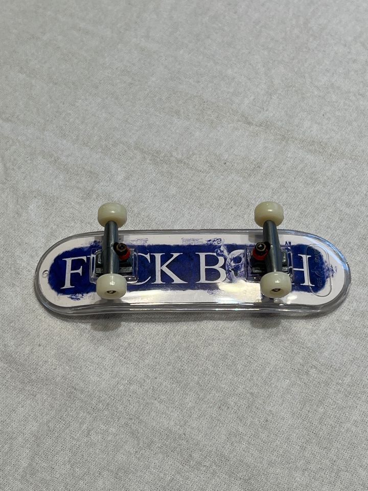image of Supreme 2004 Arkitip “Molodkin - Fck Bush “ Finger Board in White, Men's