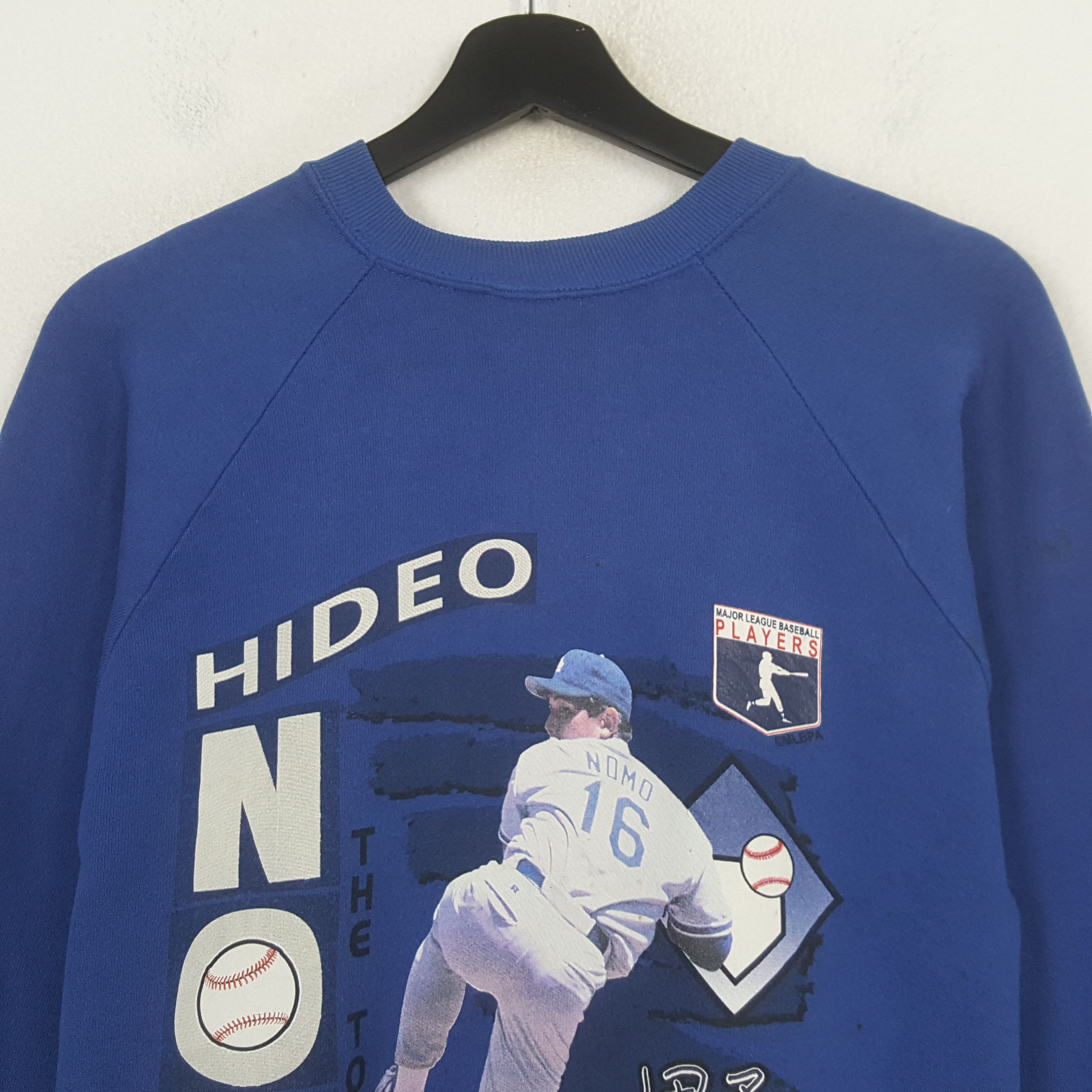 Vintage Nomo Hideo Dodgers Los Angeles MLB Sweatshirt C300N12 Size US M / EU 48-50 / 2 - 2 Thumbnail