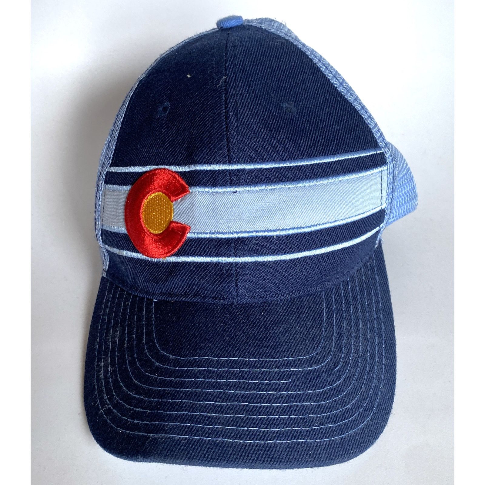 Colorado Trading Co. (2) COLORADO Flag TRUCKER hat DEDICATE white blue Caps SET Size ONE SIZE - 7 Thumbnail