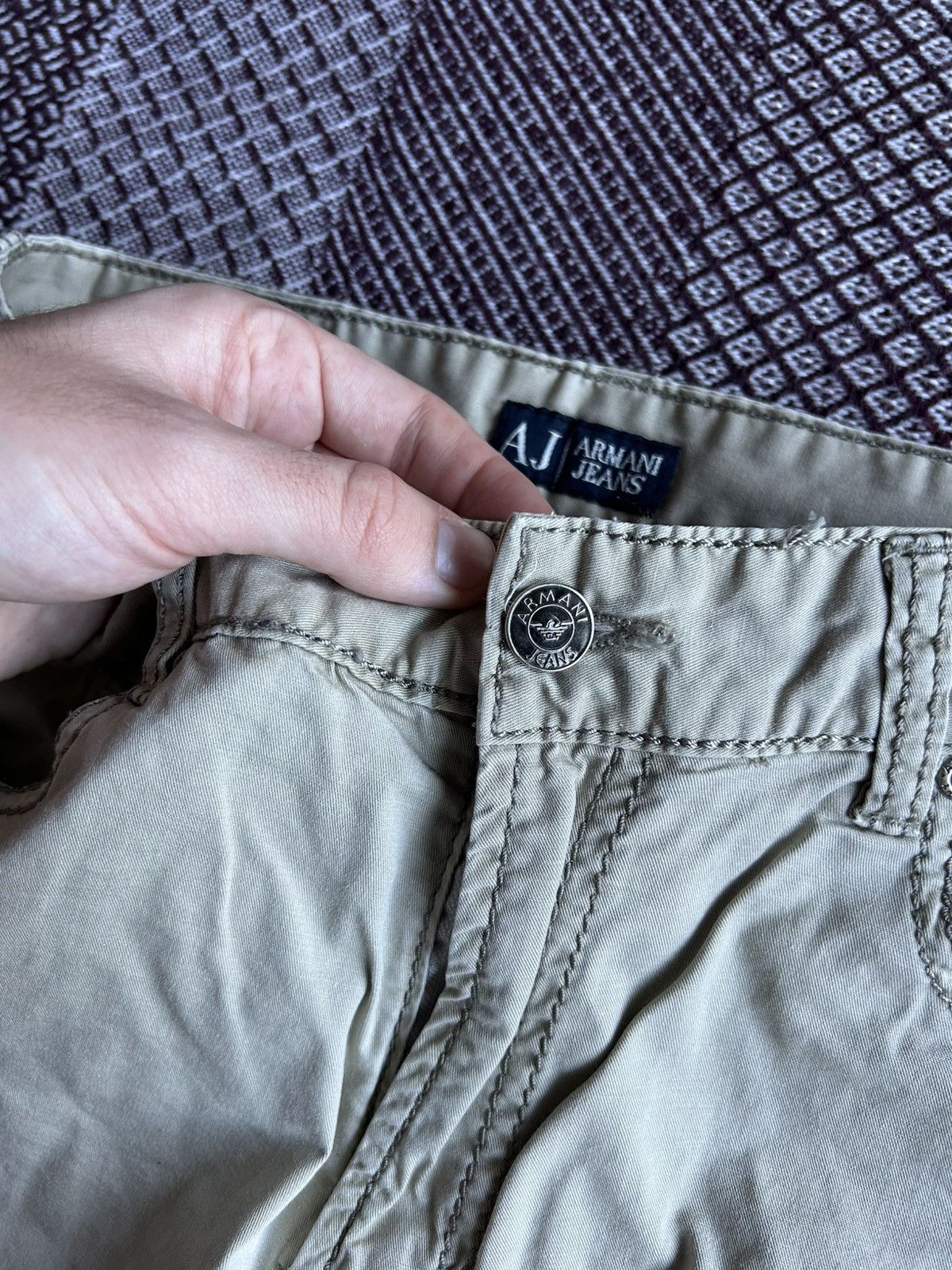 Armani × Vintage Vintage Armani Jeans Small Logo Solid Pants Size 32 Size US 32 / EU 48 - 11 Thumbnail