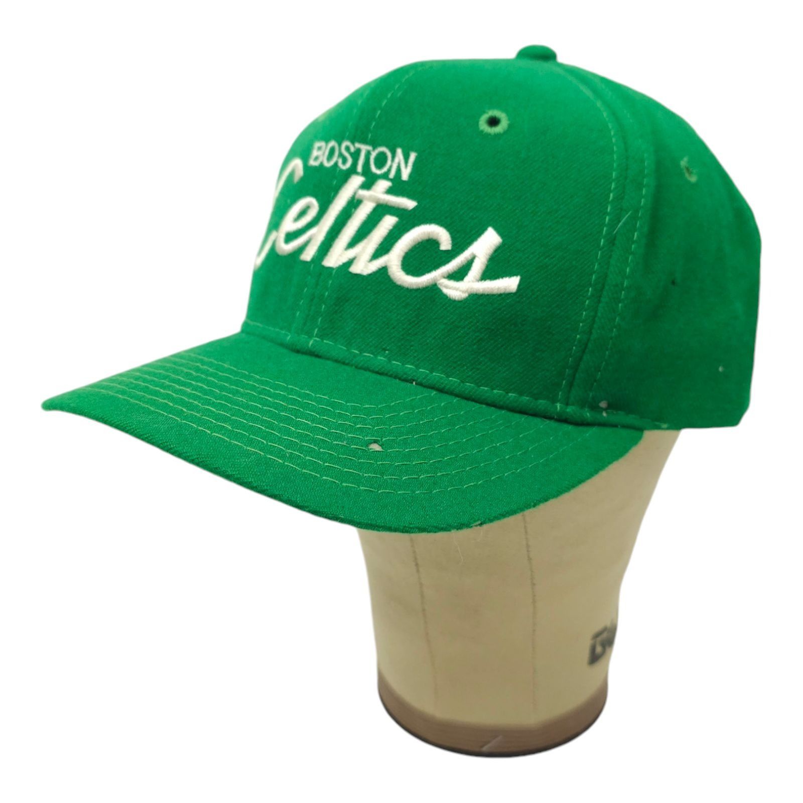 Sports Specialties Boston Celtics Script Cap Vtg 90s READ Moth Holes Snapback Size ONE SIZE - 2 Thumbnail
