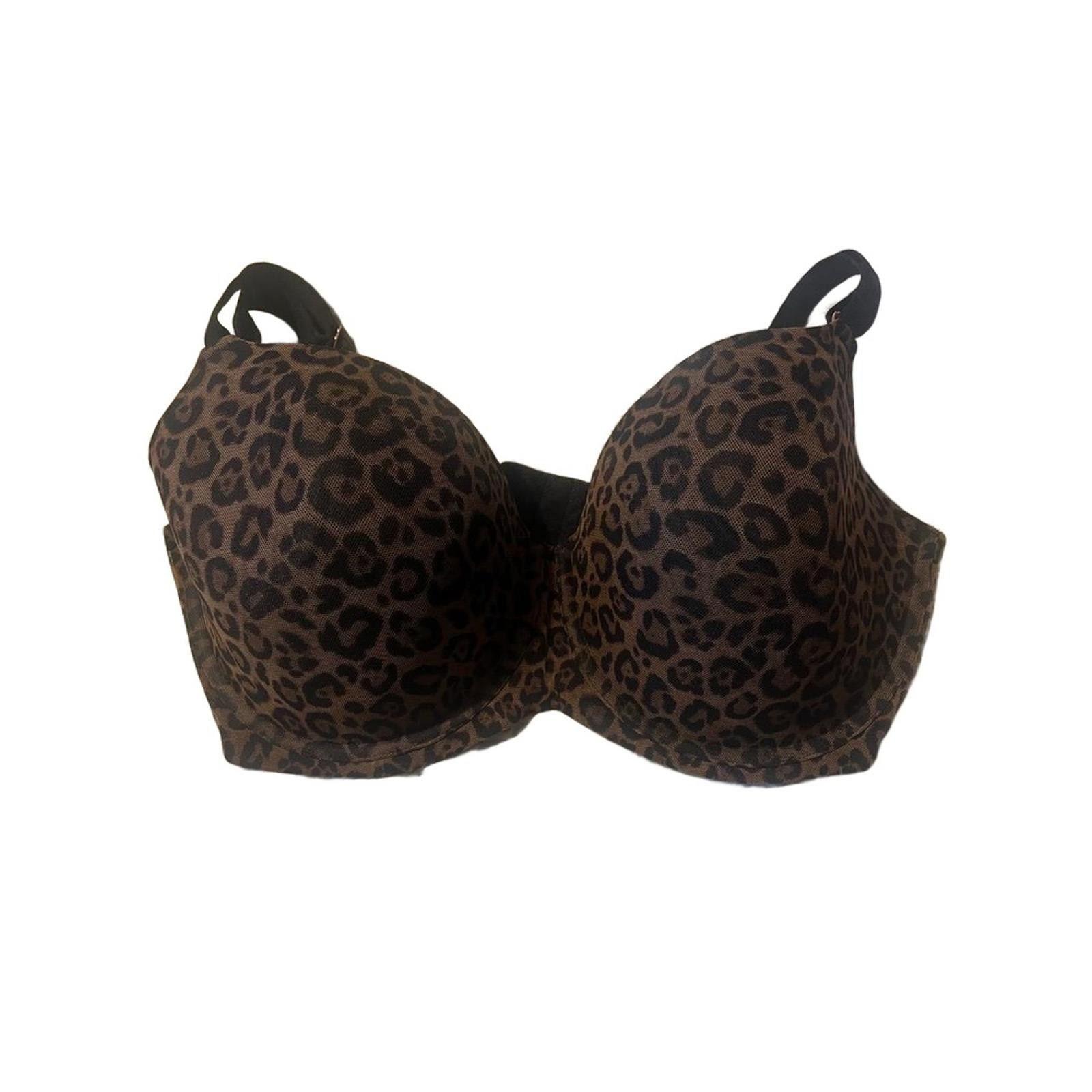 Other Smart & Sexy Bra 40DDD Brown Black Leopard Print light Pad Size ONE SIZE - 1 Thumbnail