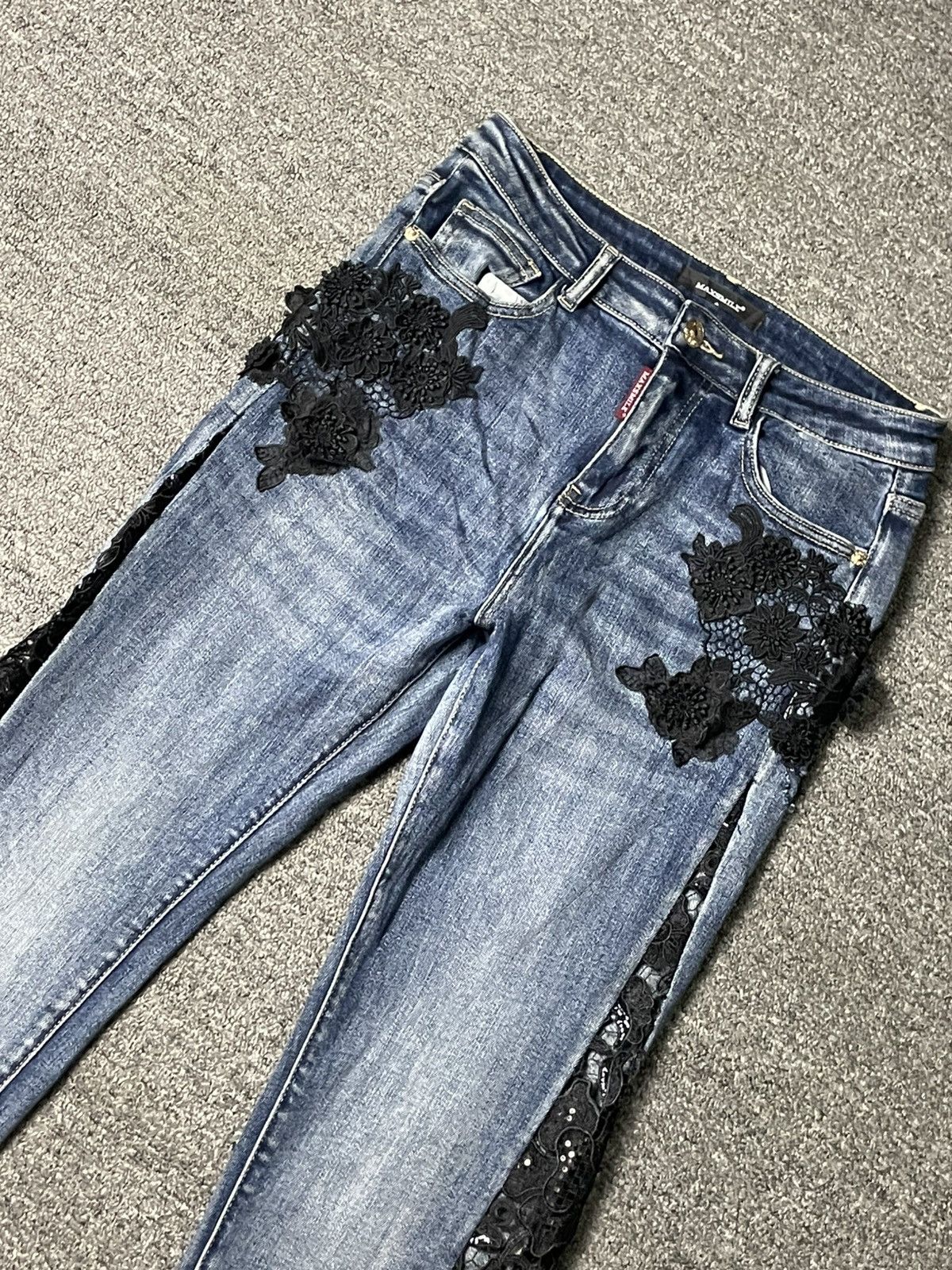 Japanese Brand × Vintage Hysteric Glamour x MaxSmile Jeans with Lace (90) Size 27" / US 4 / IT 40 - 5 Thumbnail