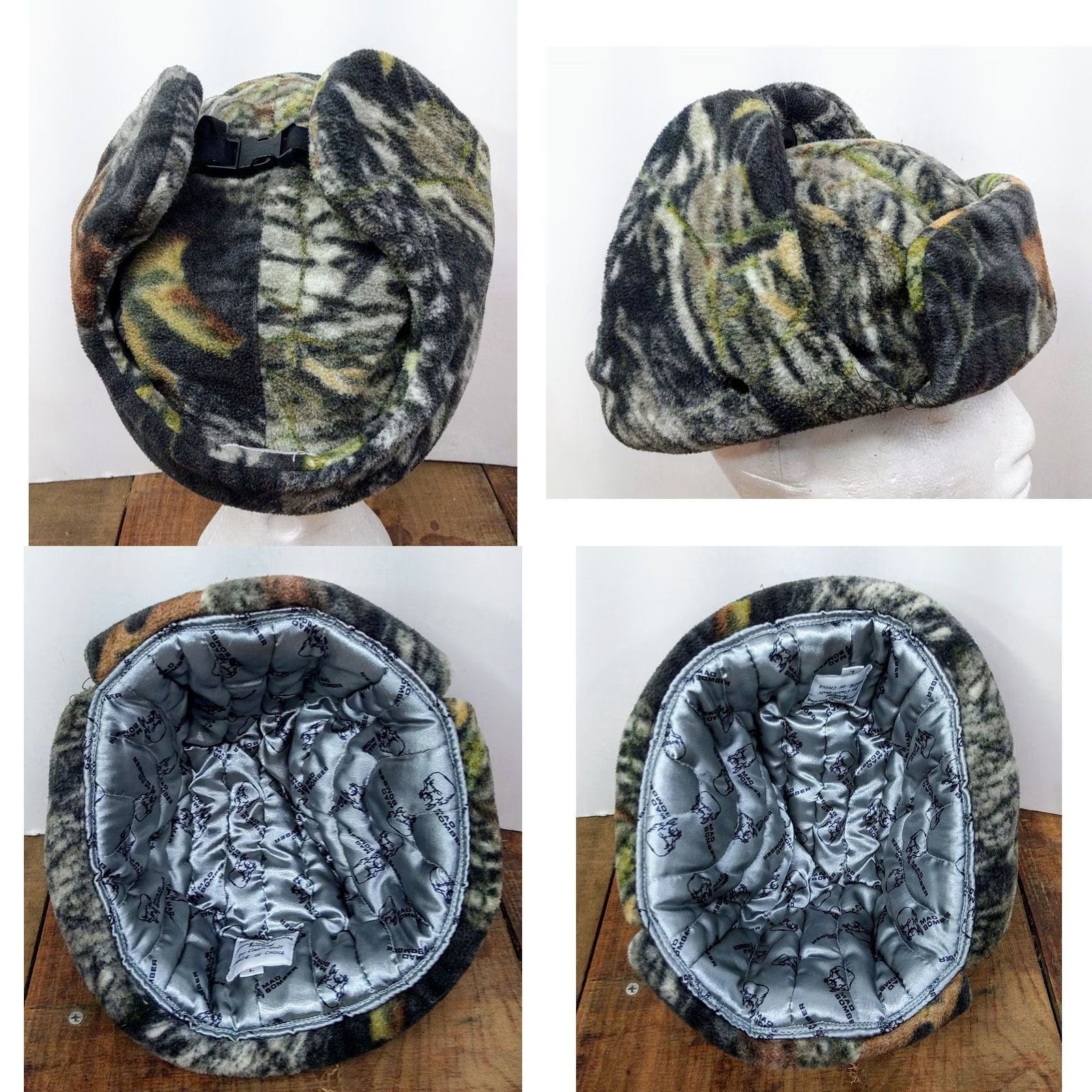 Vintage VINTAGE Mad Bomber Trapper Hat Camo Aviator Insulated Ear Flap Large Men Size ONE SIZE - 8 Thumbnail