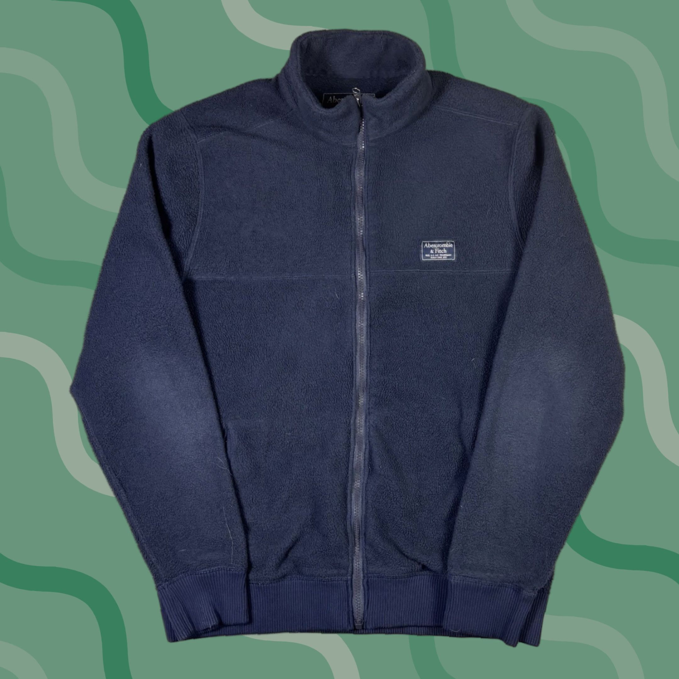 Abercrombie & Fitch VINTAGE Abercrombie & Fitch Navy Blue Full Zip Sherpa Fleece Jacket Sweatshirt Adult L Men Size US L / EU 52-54 / 3 - 1 Thumbnail