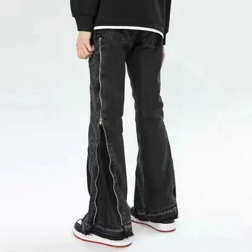 Japanese Brand × Jean High street handsome wide-leg jeans with zipper design Size US 32 / EU 48 - 3 Thumbnail