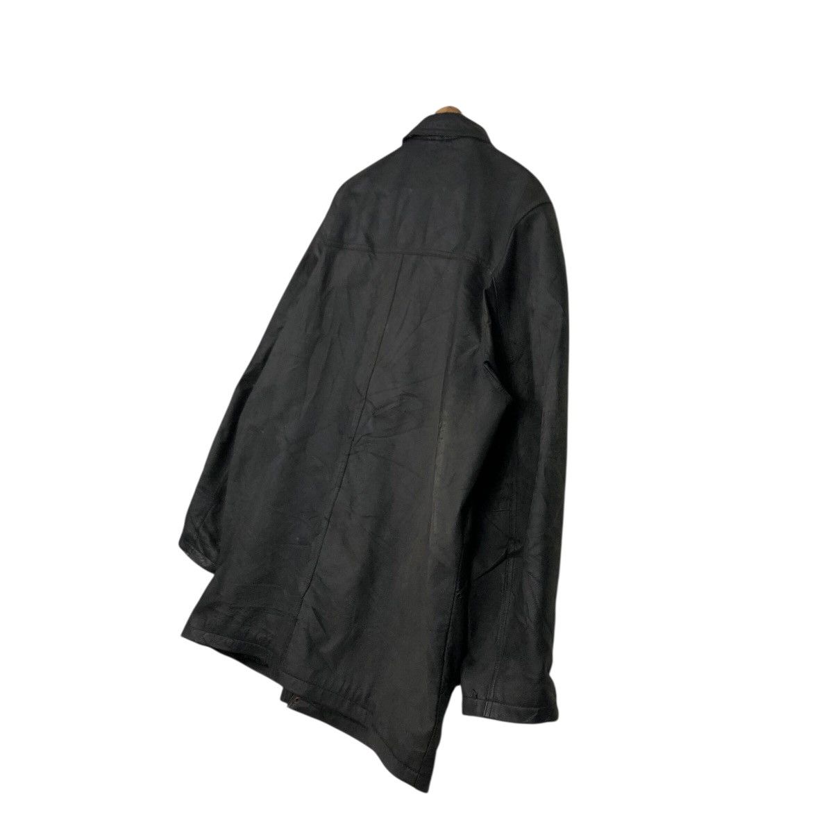Japanese Brand 📌Rich Black Vintage Leather Jacket Vivreclub Issey Miyake Size US L / EU 52-54 / 3 - 11 Thumbnail