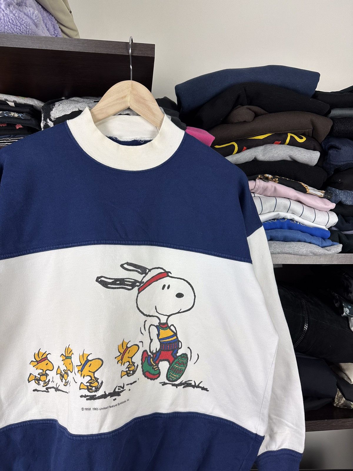 Vintage 1958s Snoopy Graphic Sweatshirt Size US L / EU 52-54 / 3 - 4 Thumbnail