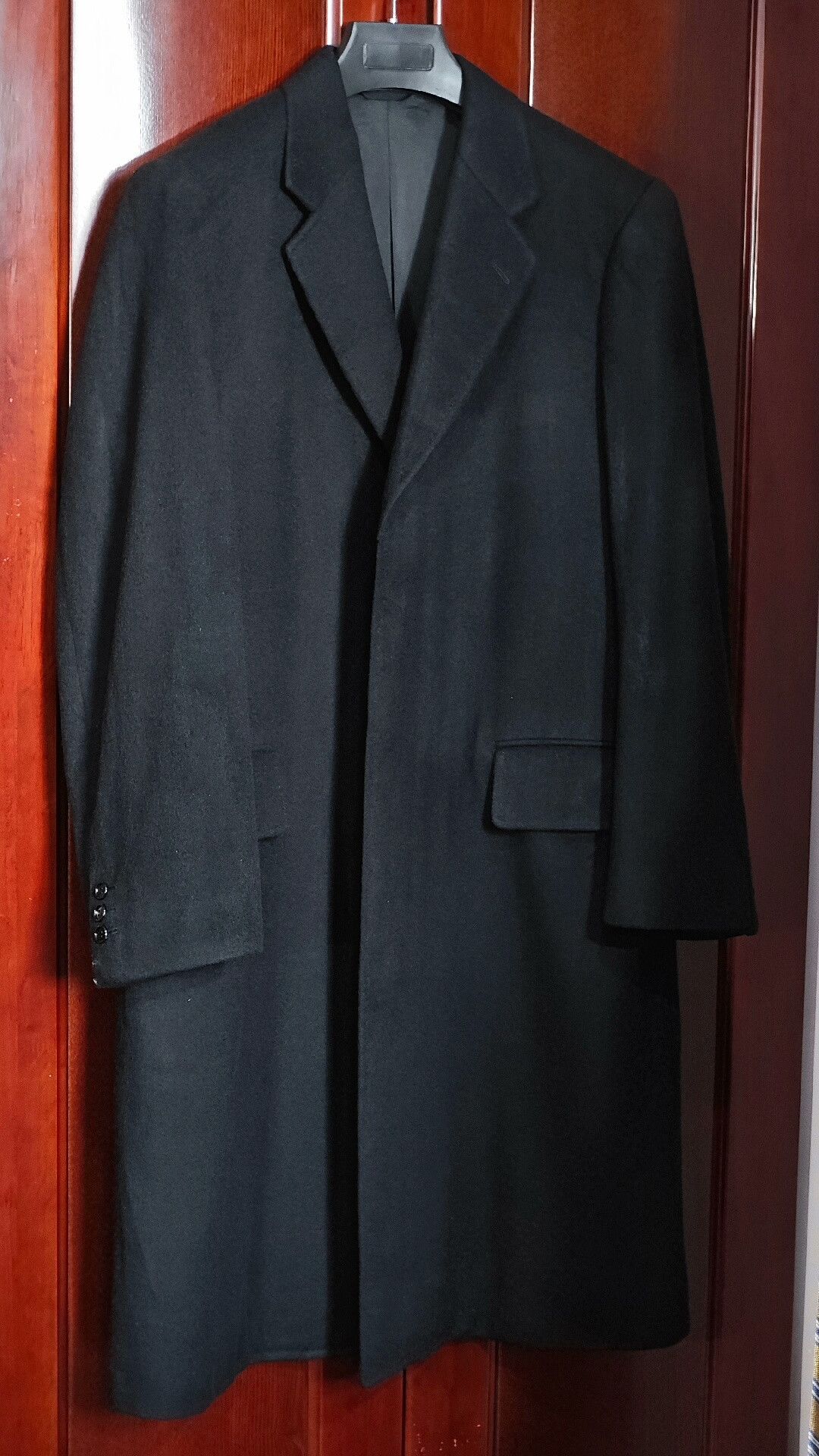 Crombie Custom Black Cashmere Overcoat Size US M / EU 48-50 / 2 - 1 Thumbnail