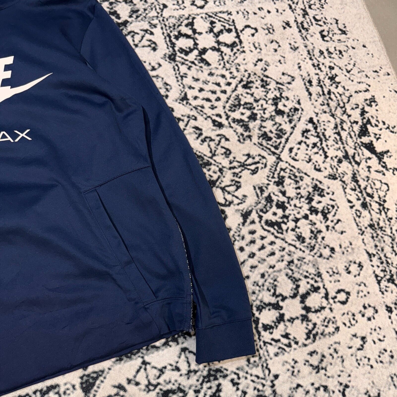 Nike × Vintage Vintage Nike Navy Blue Polyester Hoodie Size S Y2K 90s Size US S / EU 44-46 / 1 - 5 Thumbnail