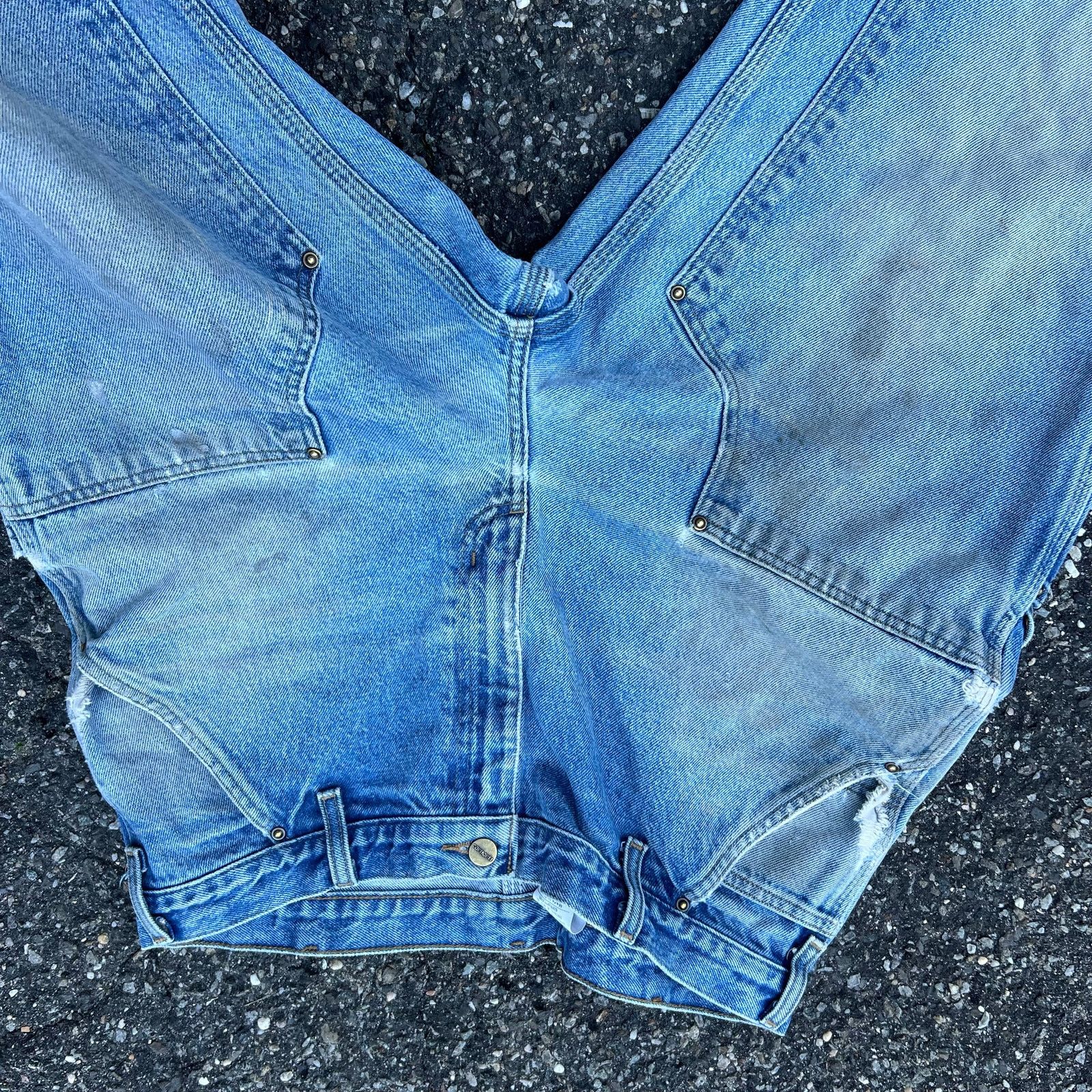 Carhartt × Vintage Vintage carhartt blue jeans denim double knee work pants Size US 36 / EU 52 - 5 Thumbnail