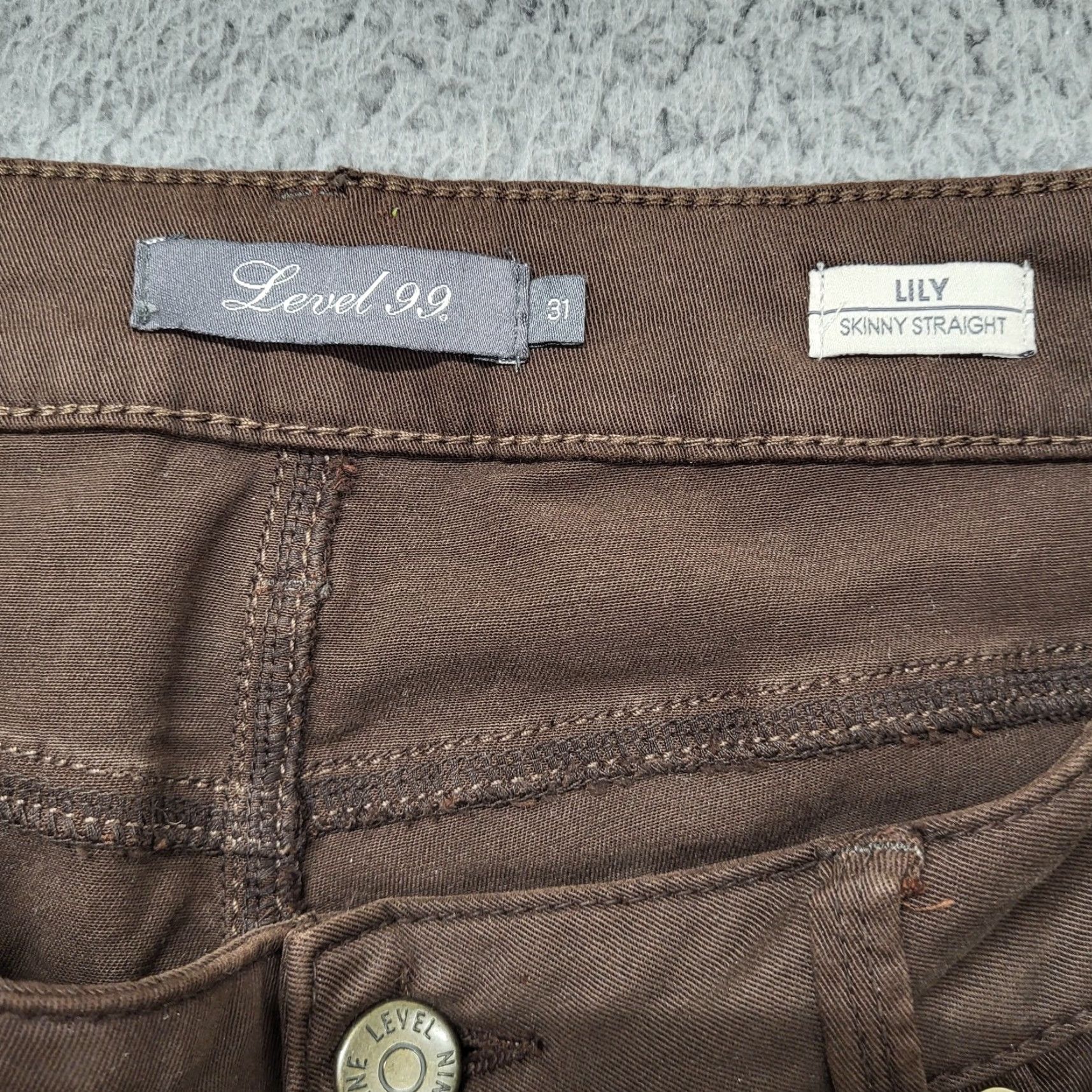 Anthropologie Anthropologie Level 99 Lily Skinny Straight Womens Size 31 Jeans Brown Denim Size 24" / US 00 / IT 34 - 2 Thumbnail