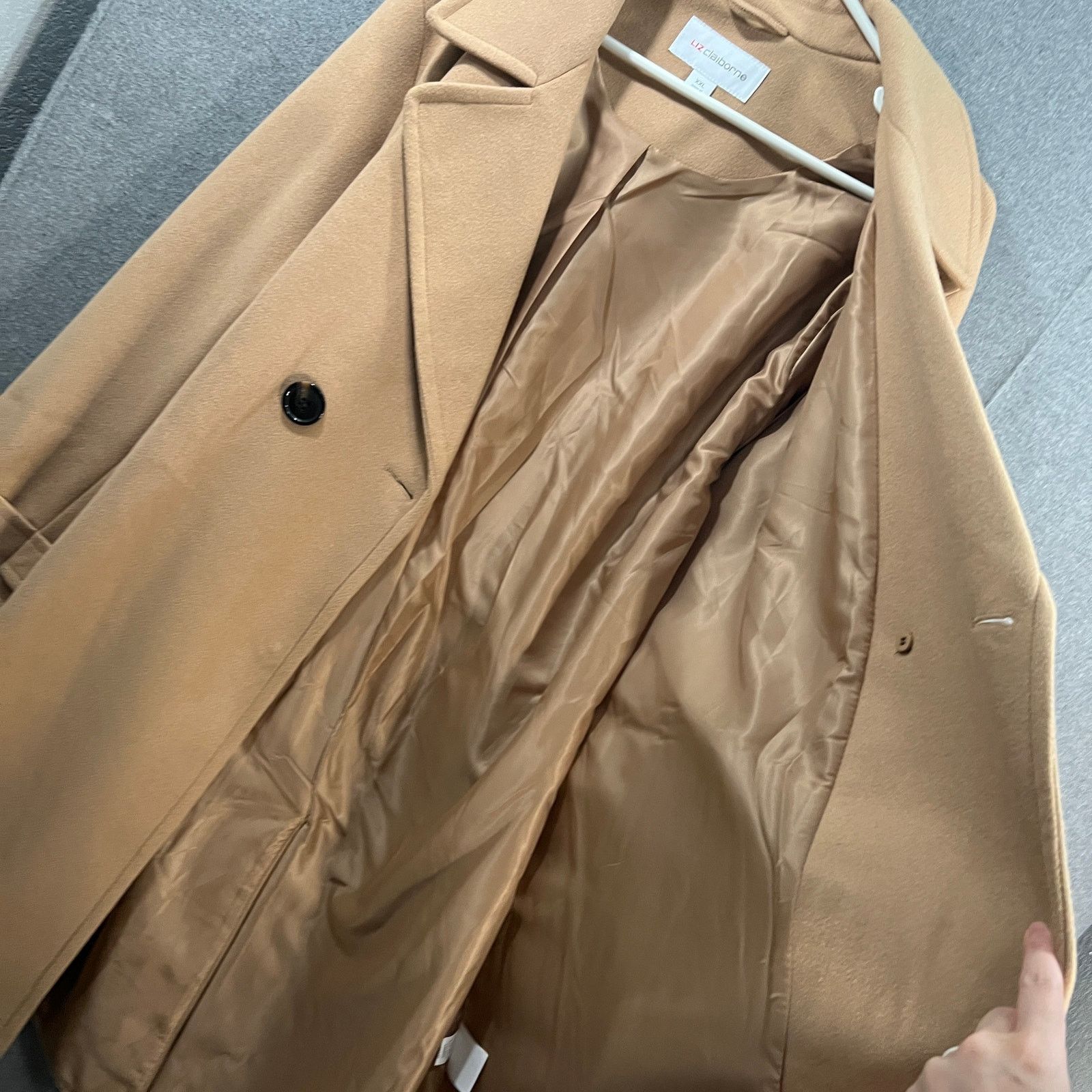 Other Liz Claiborne Belted Midweight Womens Plus Peacoat French Size XXL / US 16-18 / IT 52-54 - 7 Thumbnail