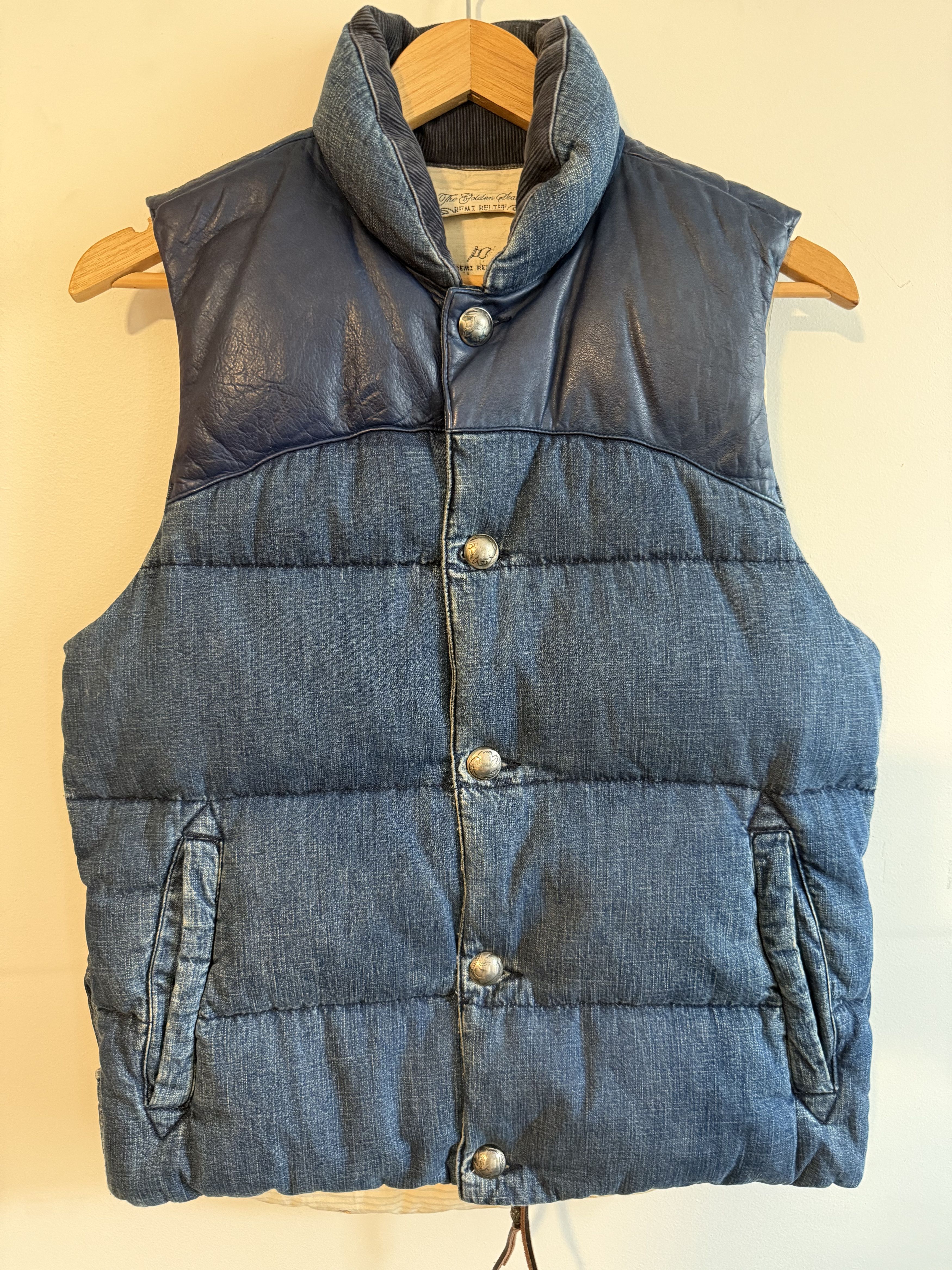 Remi Relief vintage, denim, puffer vest, leather, americana) Size US S / EU 44-46 / 1 - 1 Thumbnail