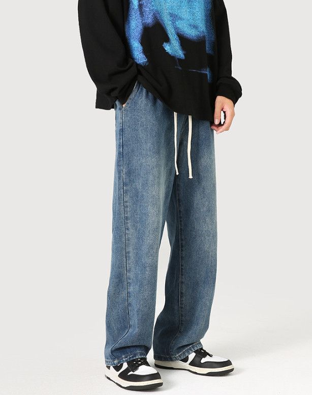 Japanese Brand Men's Japanese Retro Straight Leg Washed Jeans y2k Size US 32 / EU 48 - 1 Thumbnail